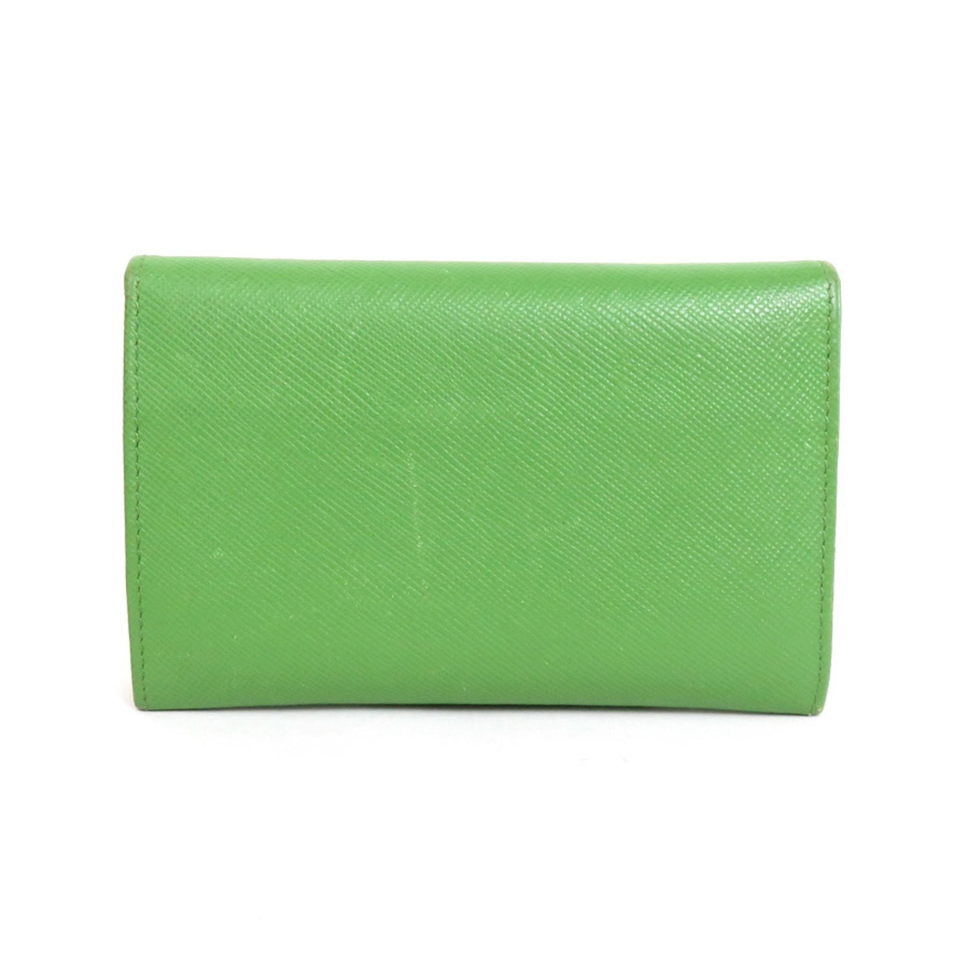 Prada coin case leather light green unisex Luxury Handbag