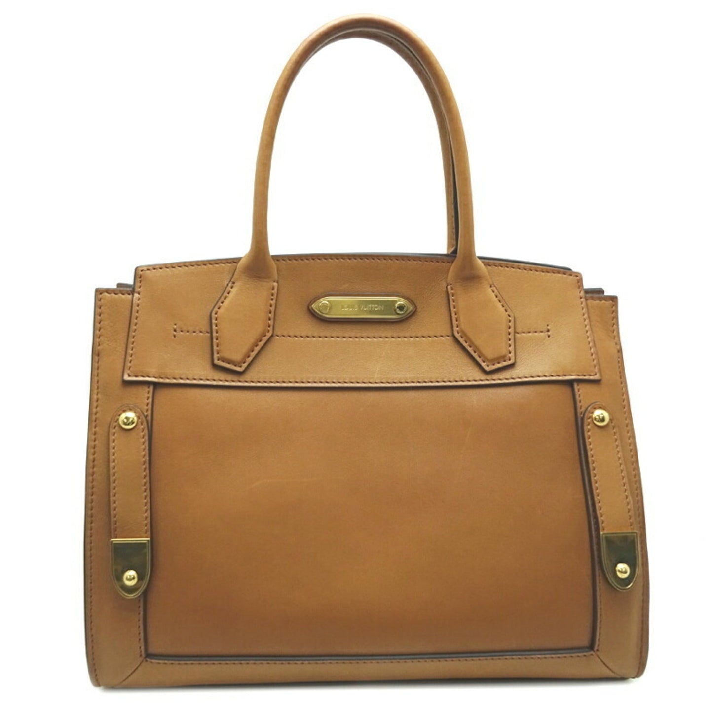 LOUIS VUITTON Steamer MM Women's HandBag Calf Camel [Brown]