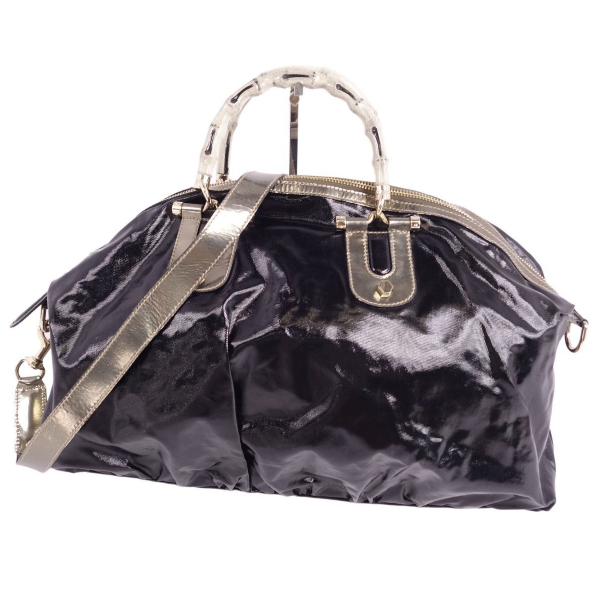 Gucci Leather Canvas Handbag