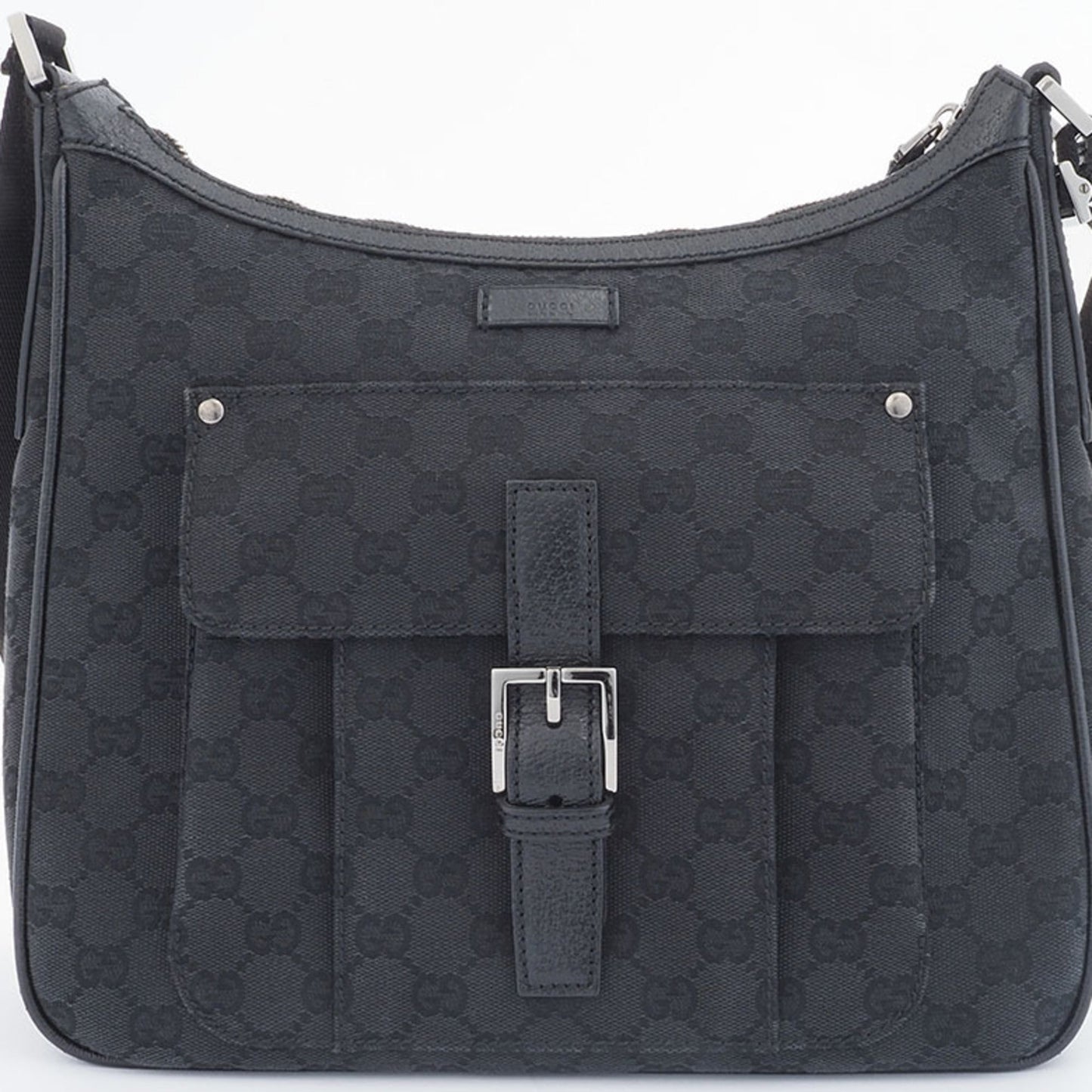 Gucci Leather Canvas Shoulder Bag