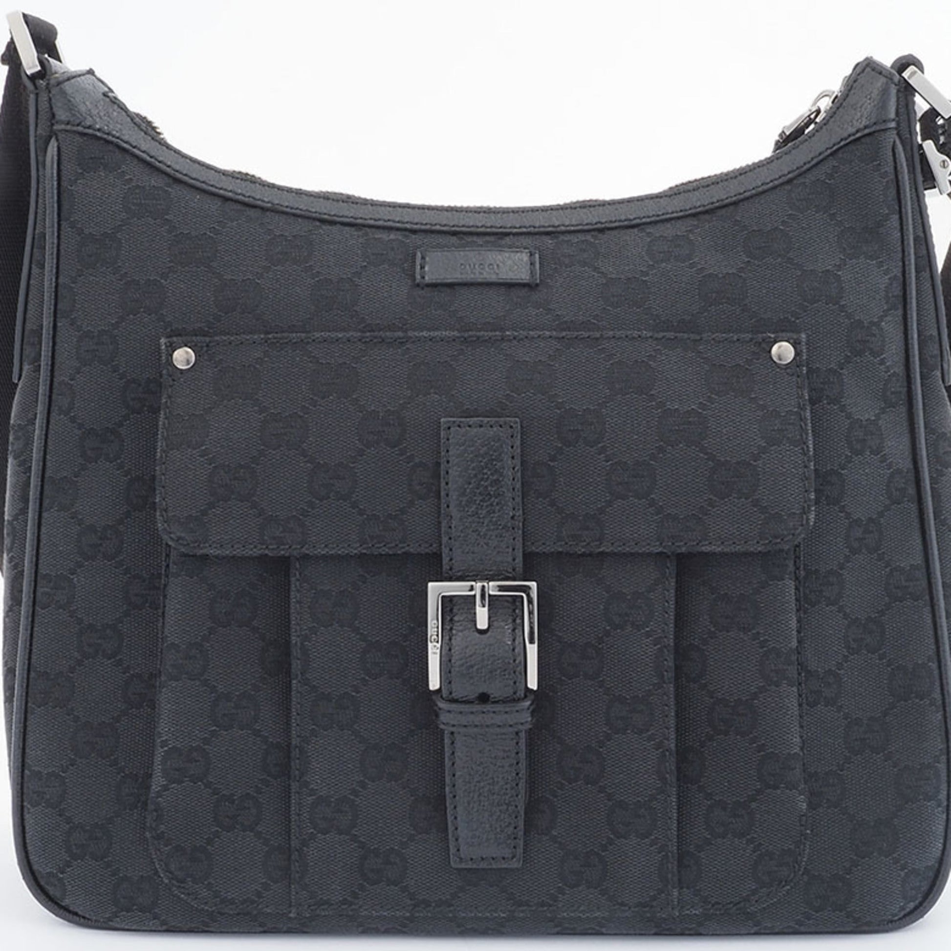 Gucci Leather Canvas Shoulder Bag