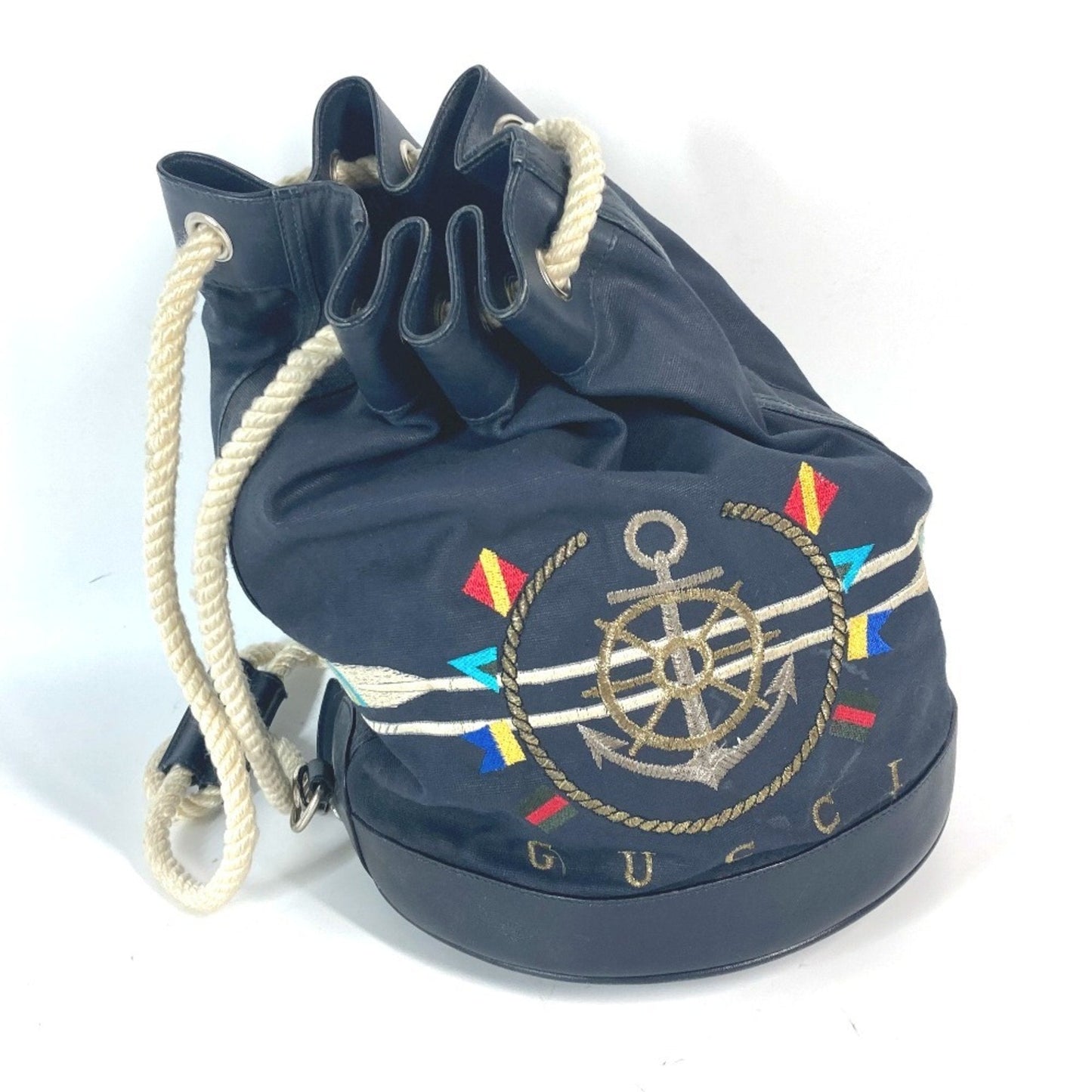Gucci Leather Canvas Shoulder Bag