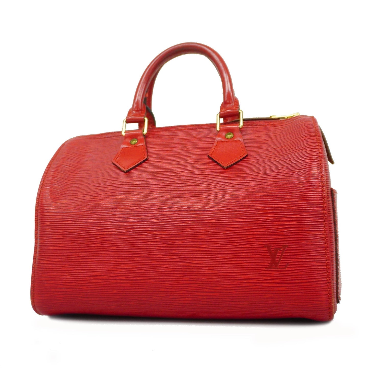 LOUIS VUITTONAuth Epi Women's HandBag Castilian Red
