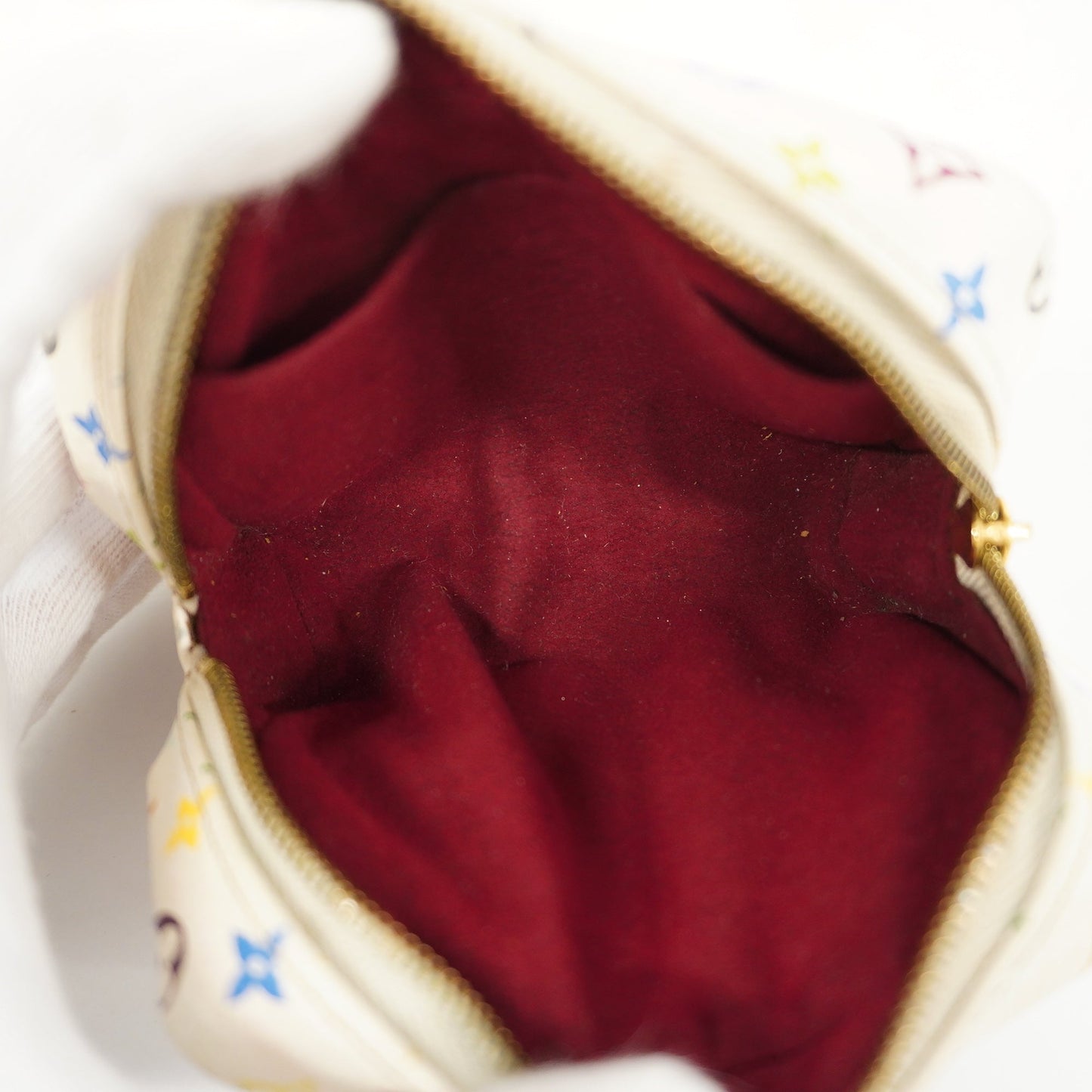 Louis VuittonAuth Monogram Multicolore True Swapiti Women's Pouch Blanc Clutch