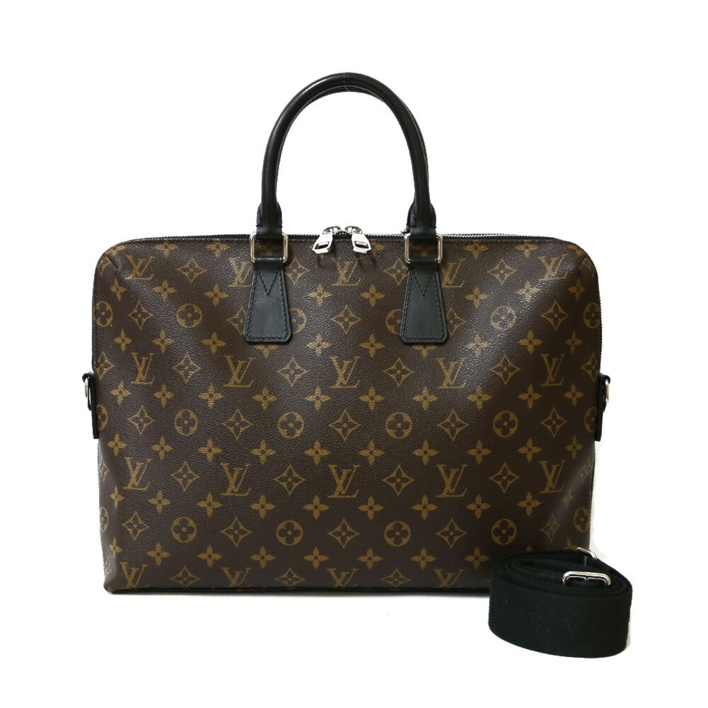 Louis Vuitton Bag Macassar Shoulder Porto Documanjour Brown Ladies Monogram Canvas