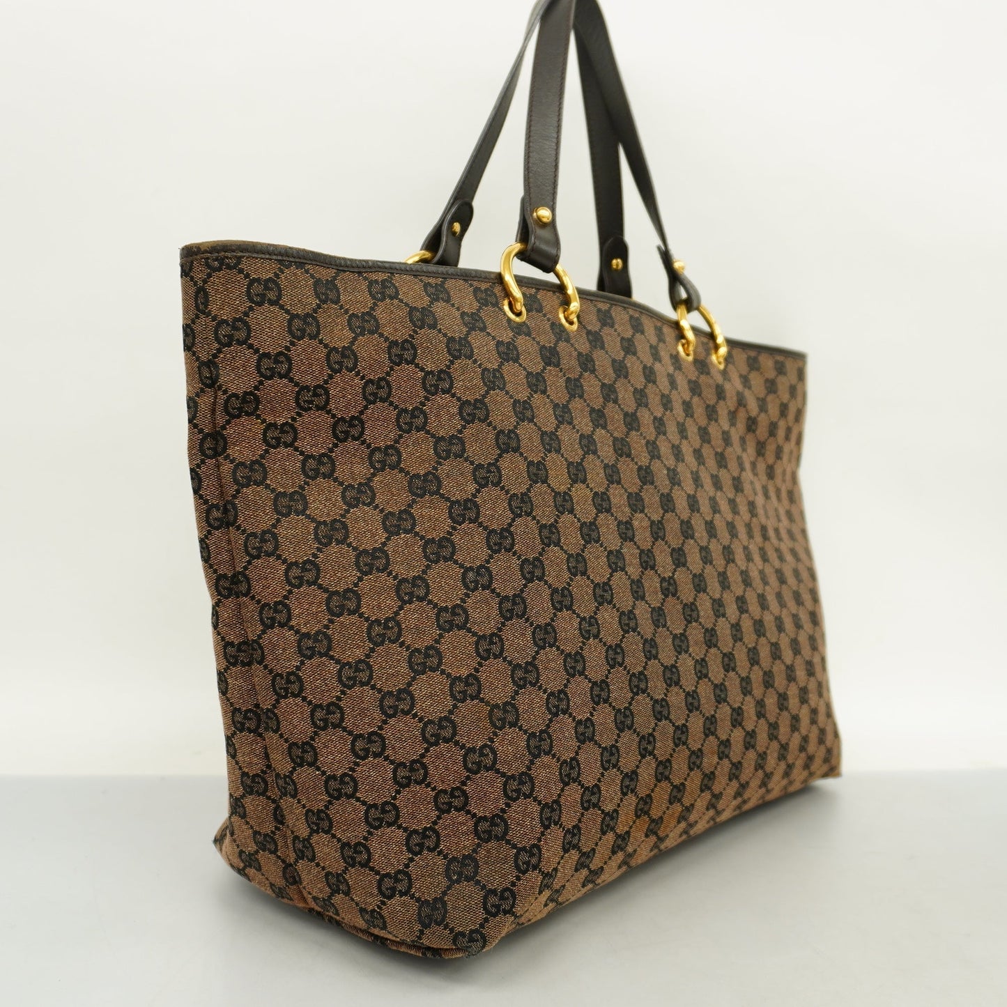 Gucci Leather Canvas Tote
