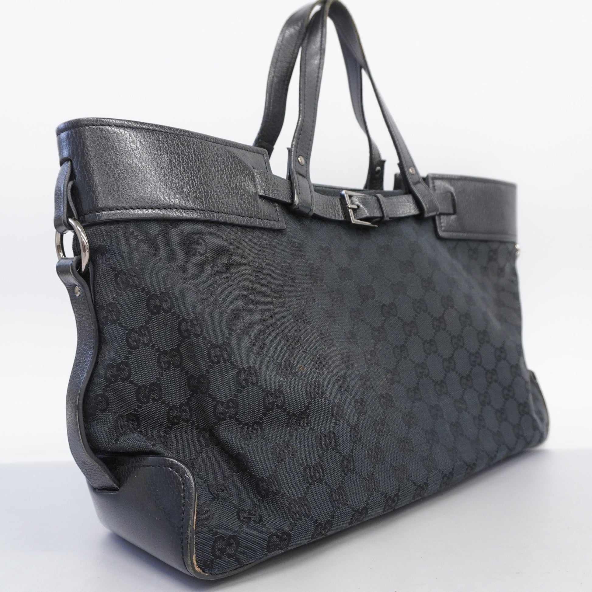 Gucci Leather Canvas Tote