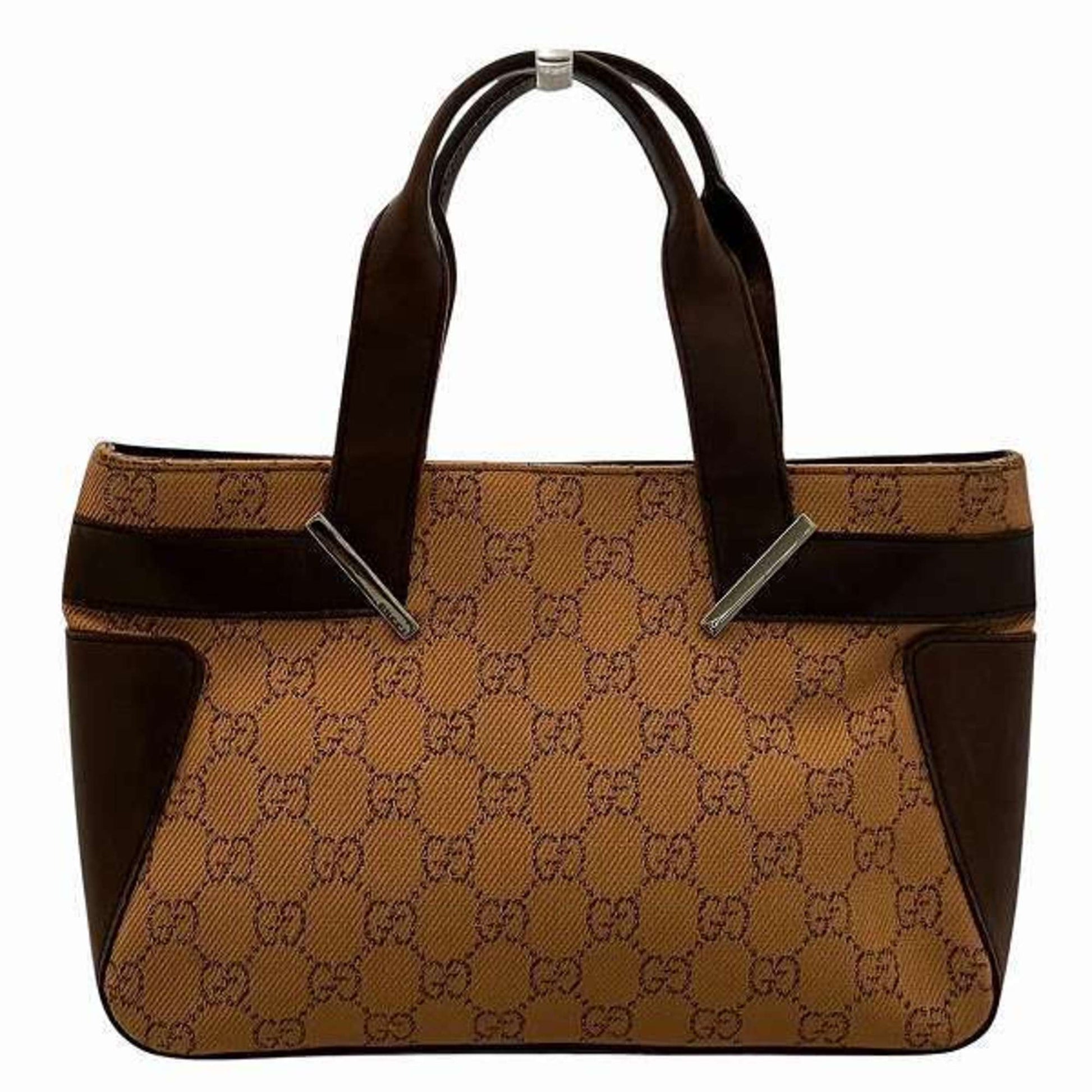 Gucci Leather Canvas Handbag
