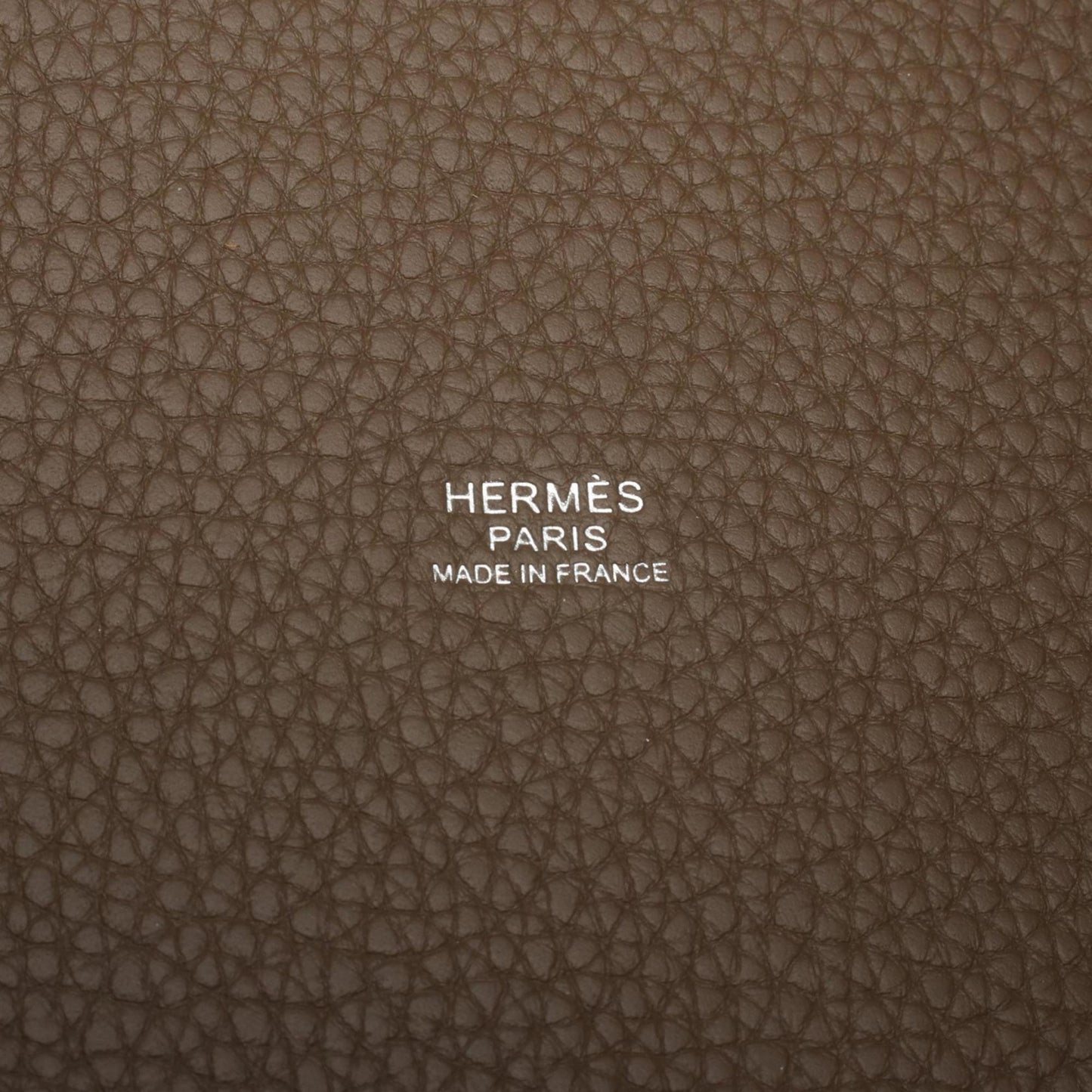 Hermes Brown Taurillon Clemence Leather Handbag ( )