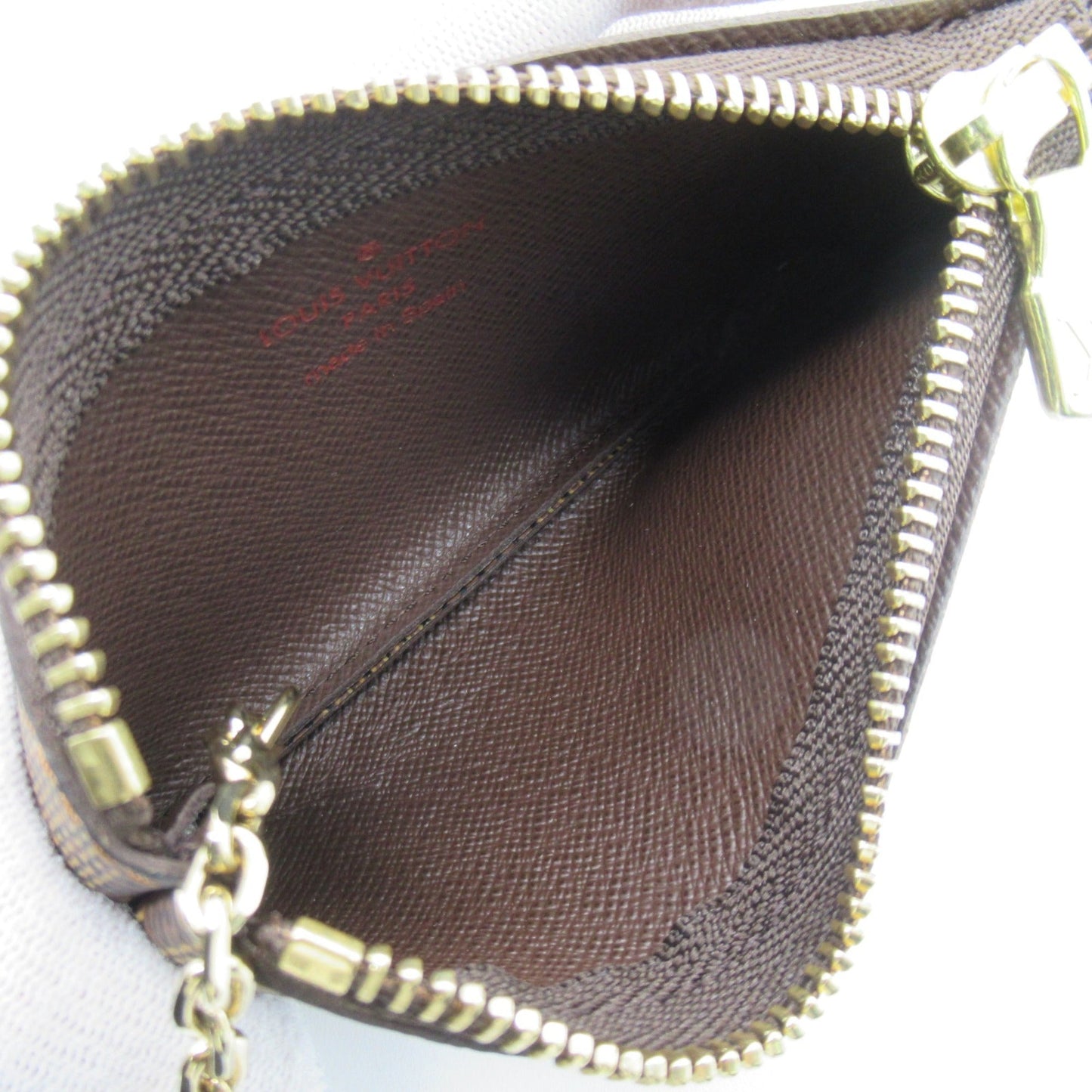 LOUIS VUITTON Pochette Craie Brown Ebene Damier PVC coated canvas Clutch