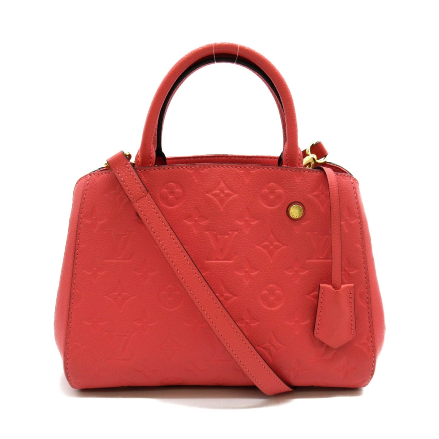 LOUIS VUITTON Montagne BB Shoulder Bag Pink Blossom Monogram empreinte leather