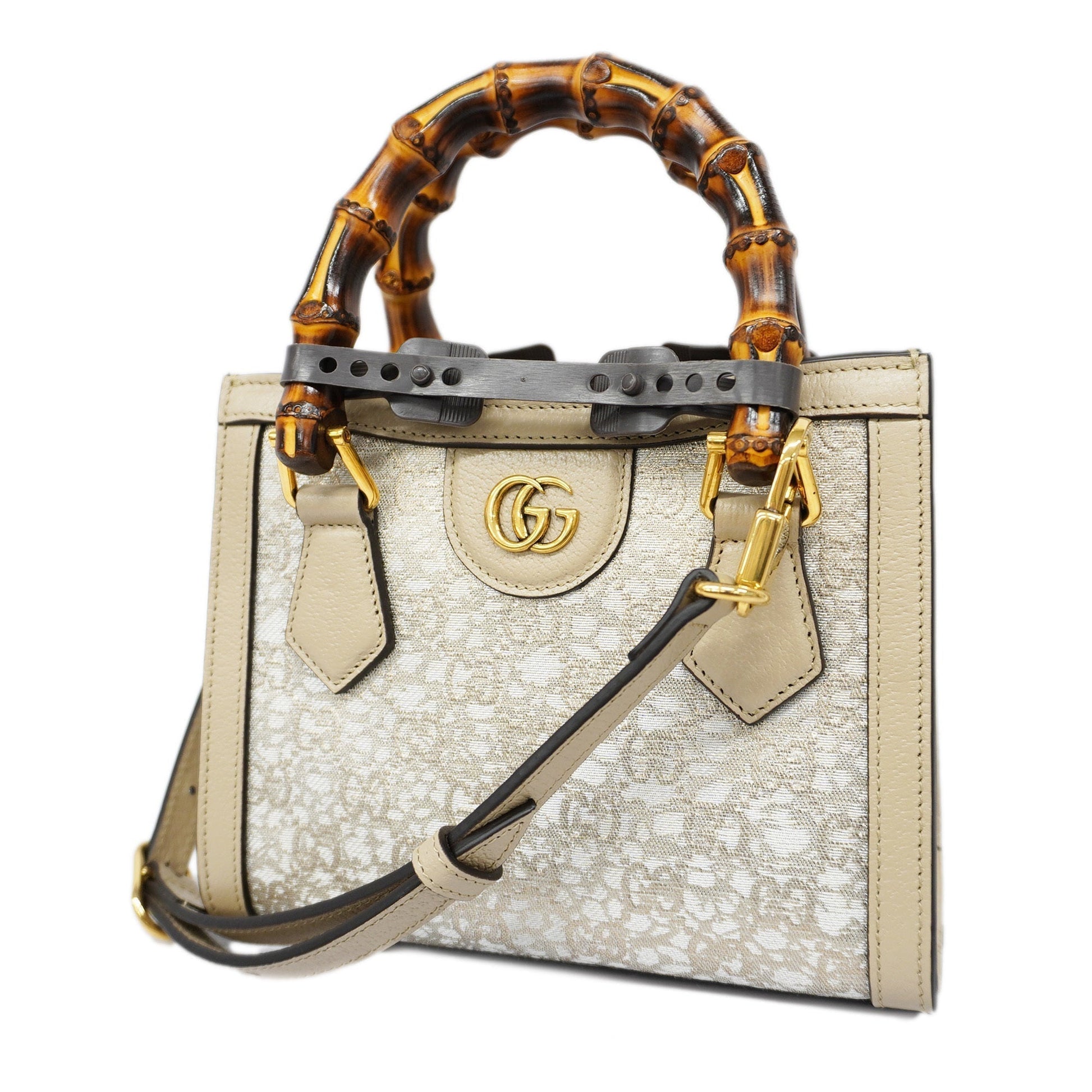 Gucci Leather Canvas Shoulder Bag