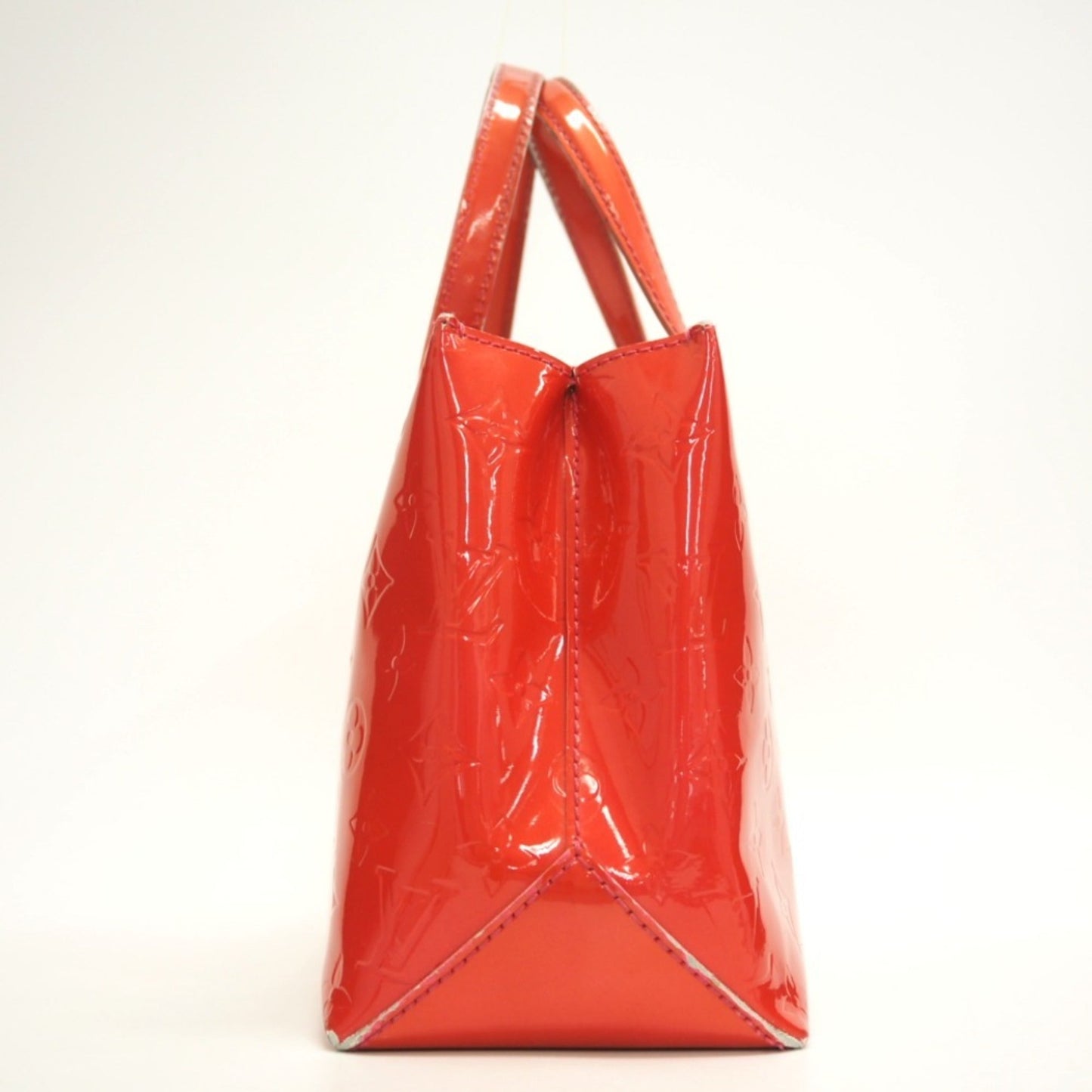 LOUIS VUITTON Wilshire PM Monogram Vernis Handbag Pomme d'Amour Women's