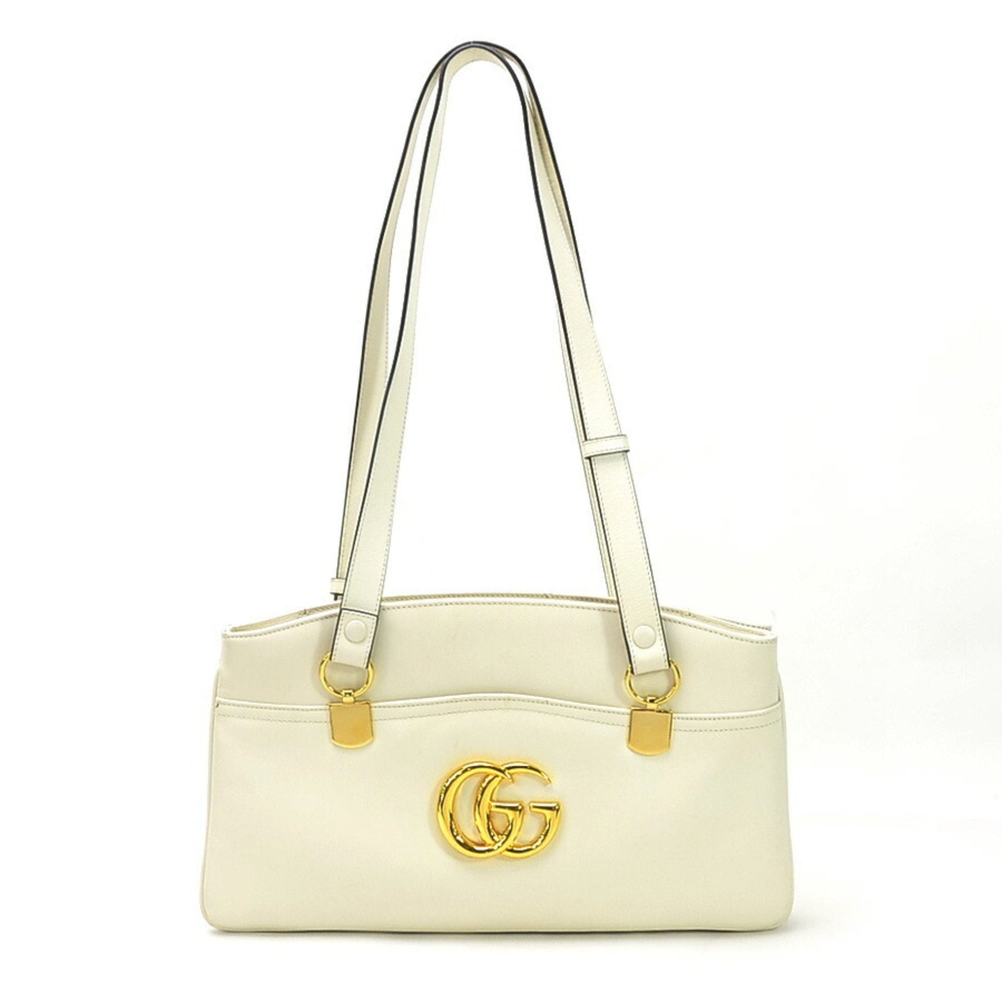 Gucci GG Marmont White Leather Shoulder Bag