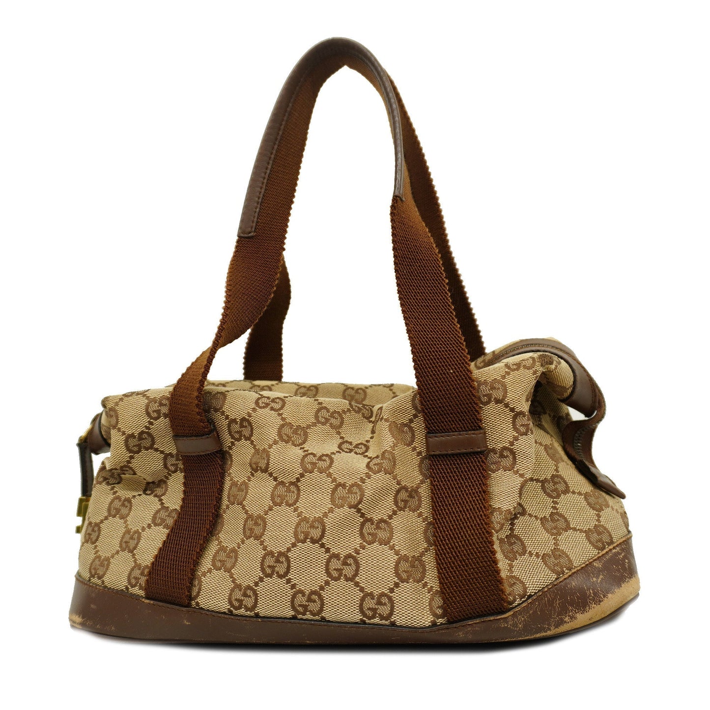 Gucci Leather Canvas Shoulder Bag