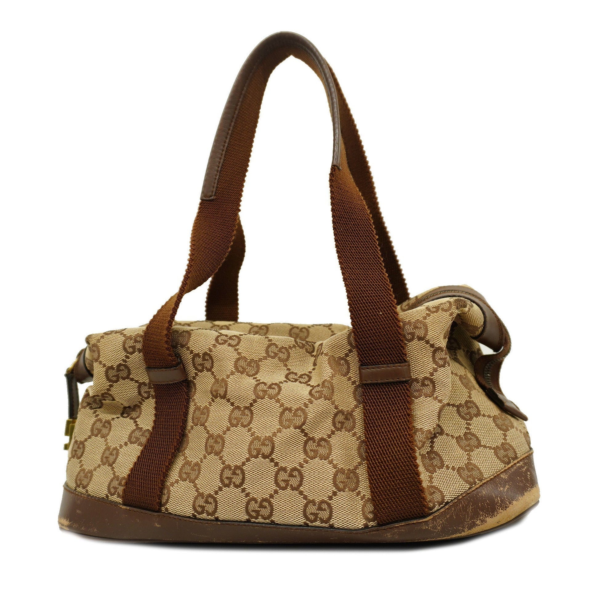 Gucci Leather Canvas Shoulder Bag