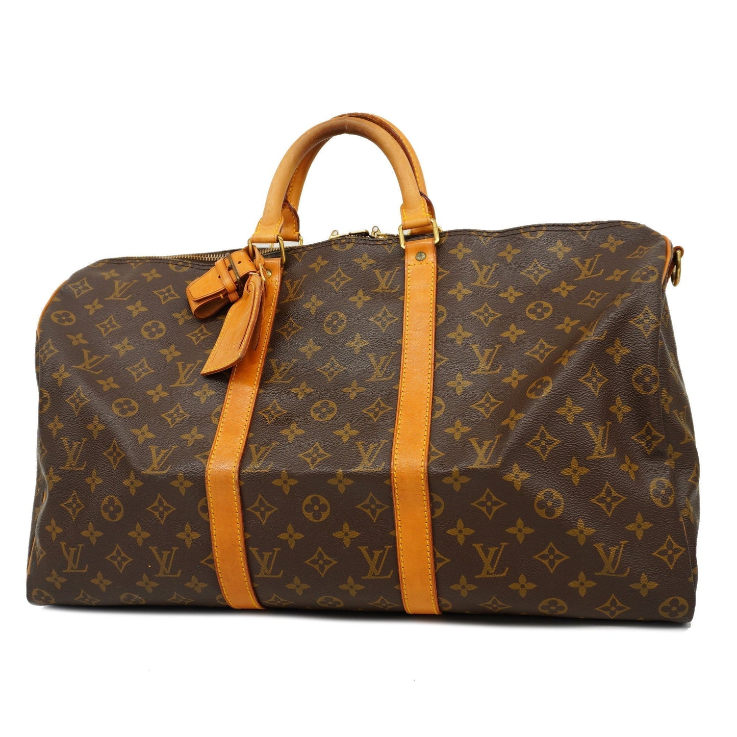Louis VuittonAuth Monogram Keepol Bandolier 50 Unisex Boston Bag