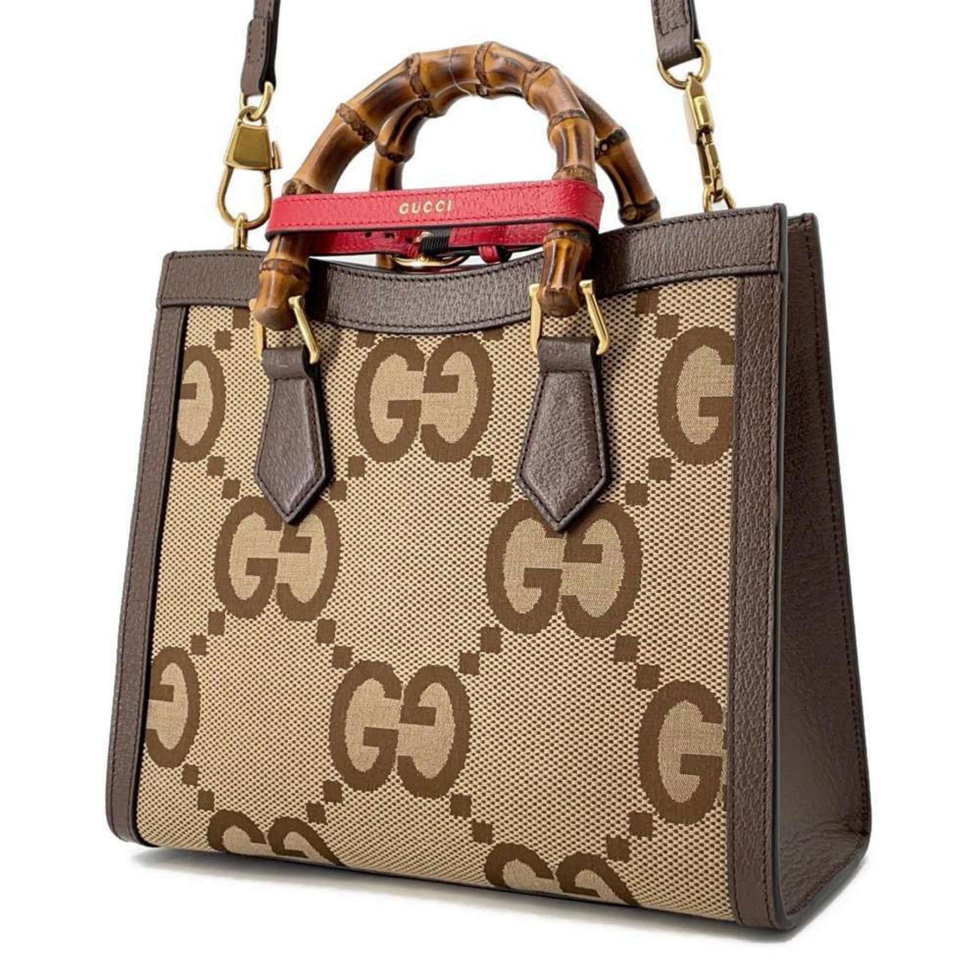 Gucci Leather Canvas Tote