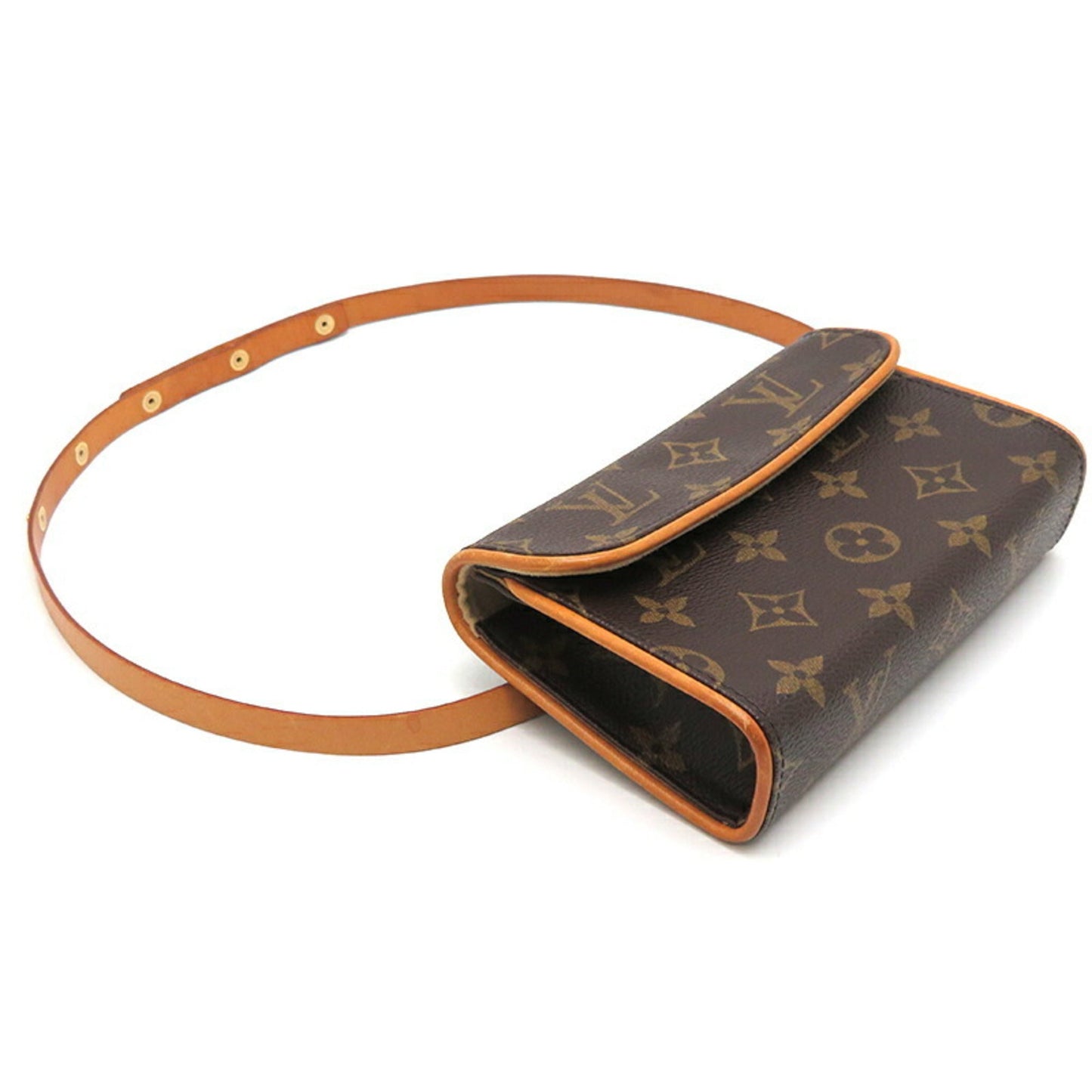 LOUIS VUITTON Pochette Florentine Strap XS Women's Pouch [] Monogram Ebene [Brown] Clutch