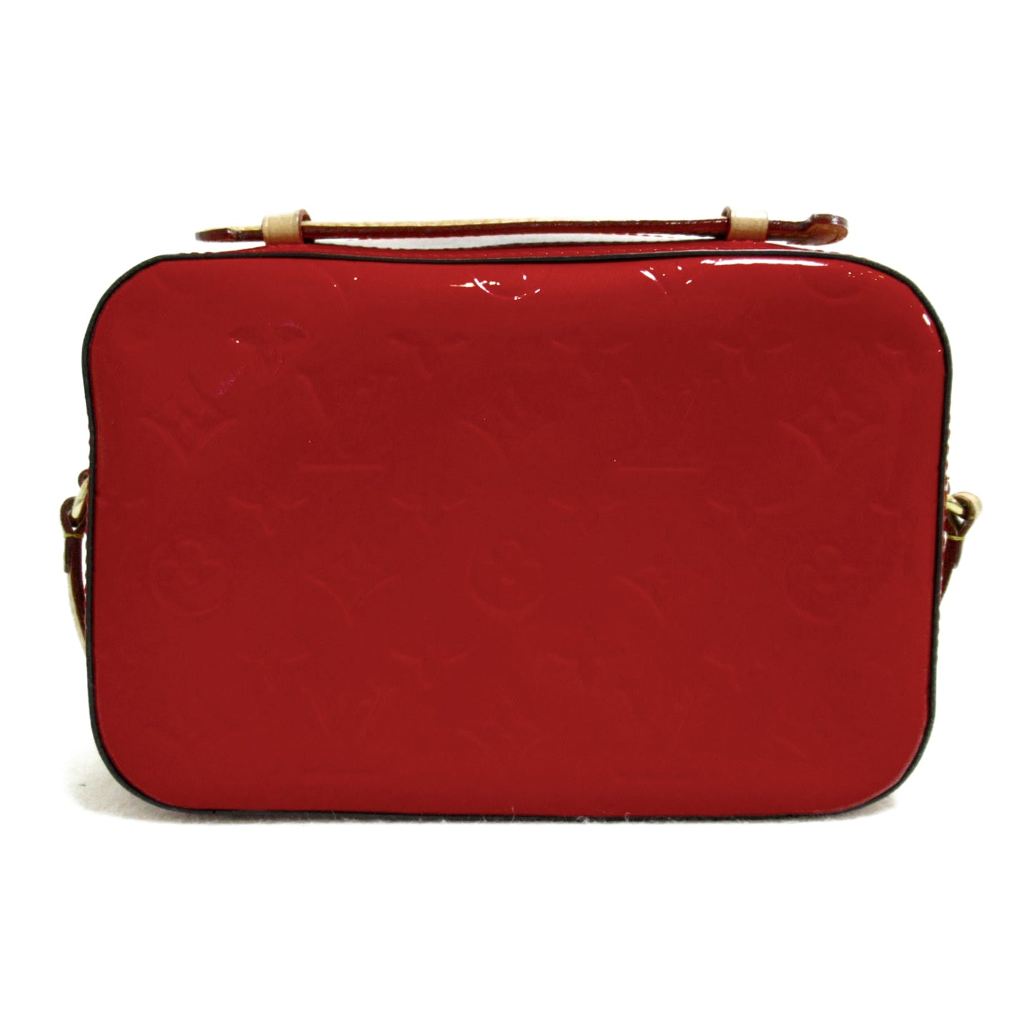 Louis Vuitton Santa Monica Shoulder Bag Red Cerise Vernis enamel