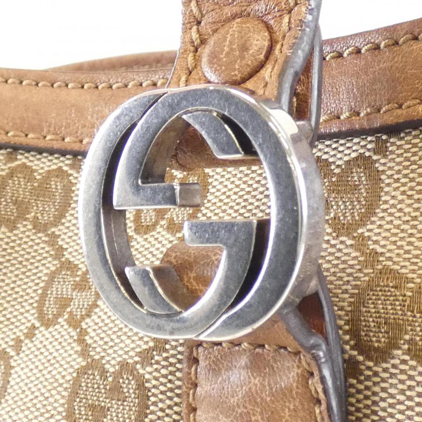 Gucci Leather Canvas Tote
