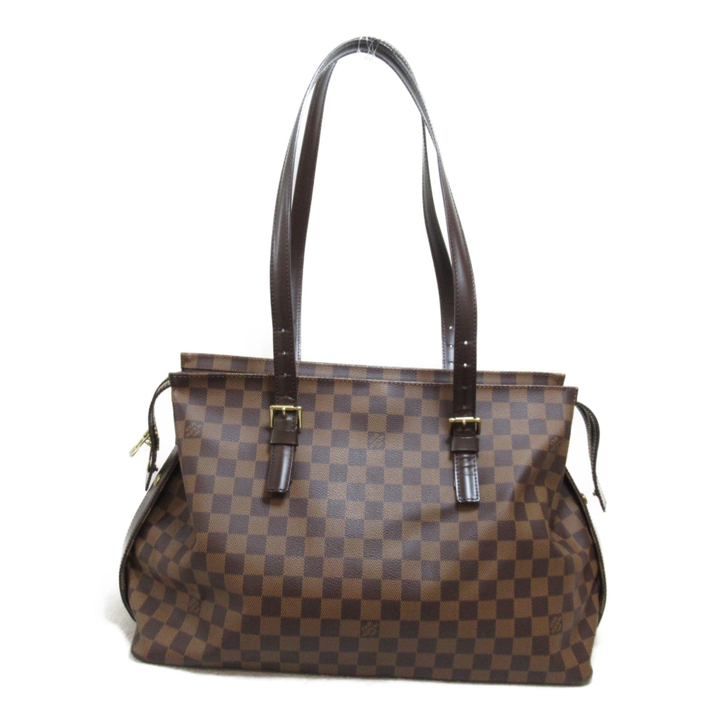 LOUIS VUITTON Chelsea Tote Bag Brown Ebene Damier PVC coated canvas