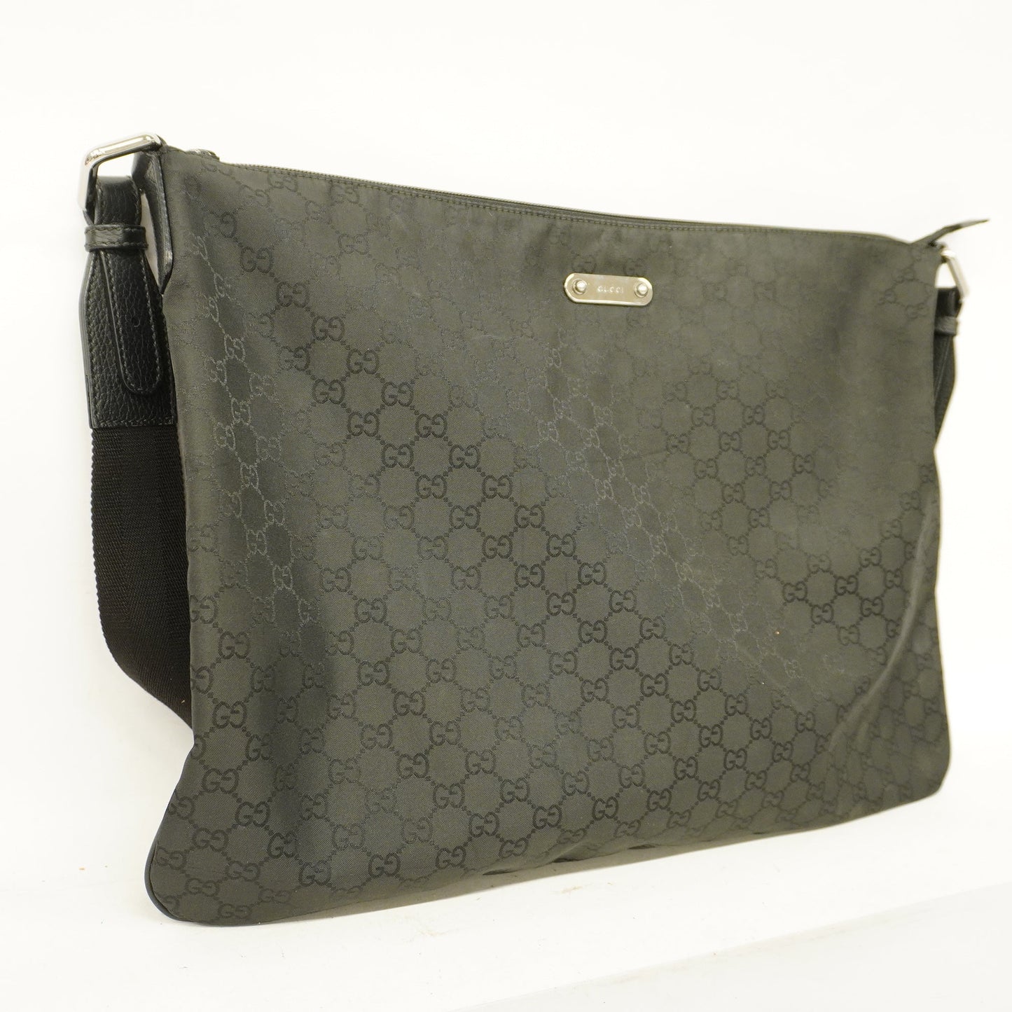 Gucci Nylon Leather Shoulder Bag