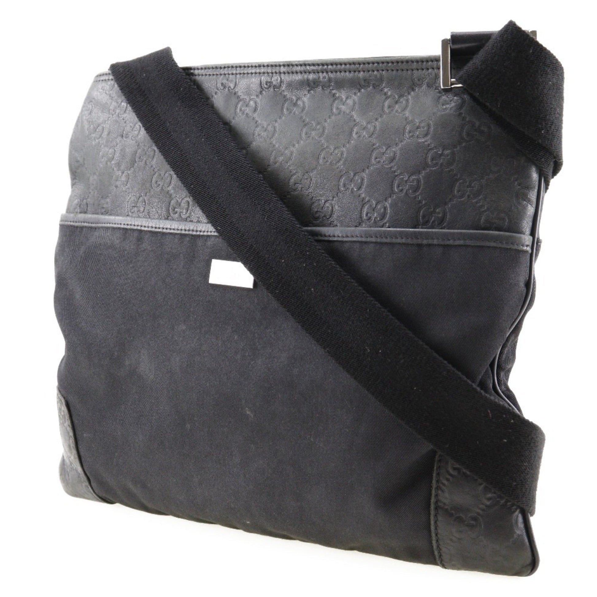 Gucci Leather Canvas Shoulder Bag