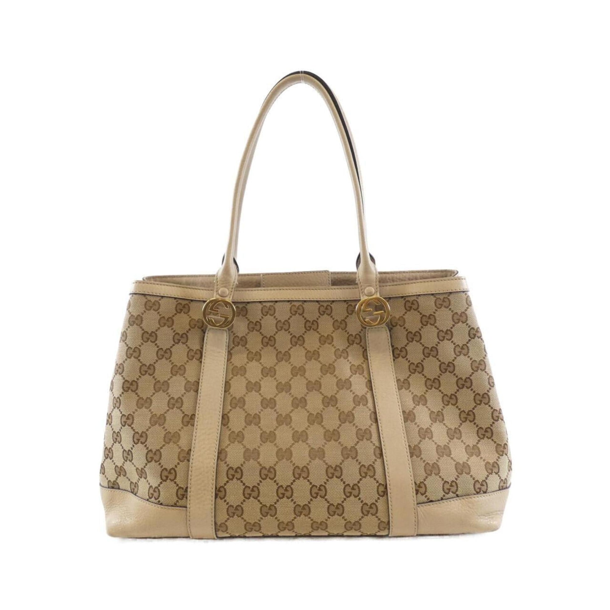 Gucci Leather Canvas Tote