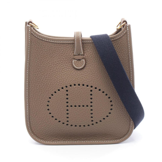 Hermes Evelyne Brown Taurillon Clemence Leather Shoulder Bag ( )