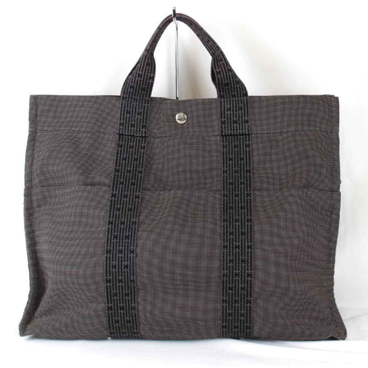 Hermes Gray Canvas Handbag ( )