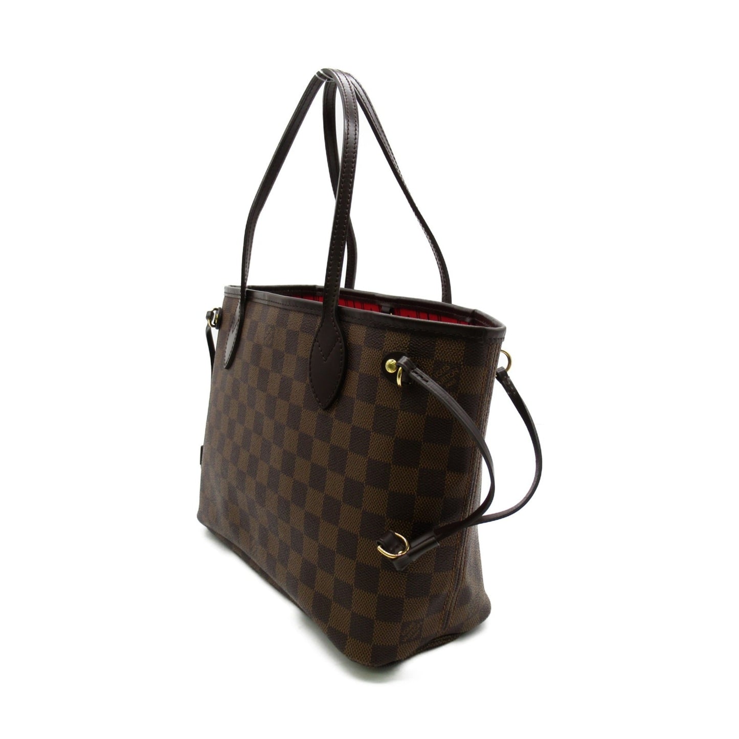 LOUIS VUITTON Neverfull PM Tote Bag Brown Ebene Damier PVC coated canvas