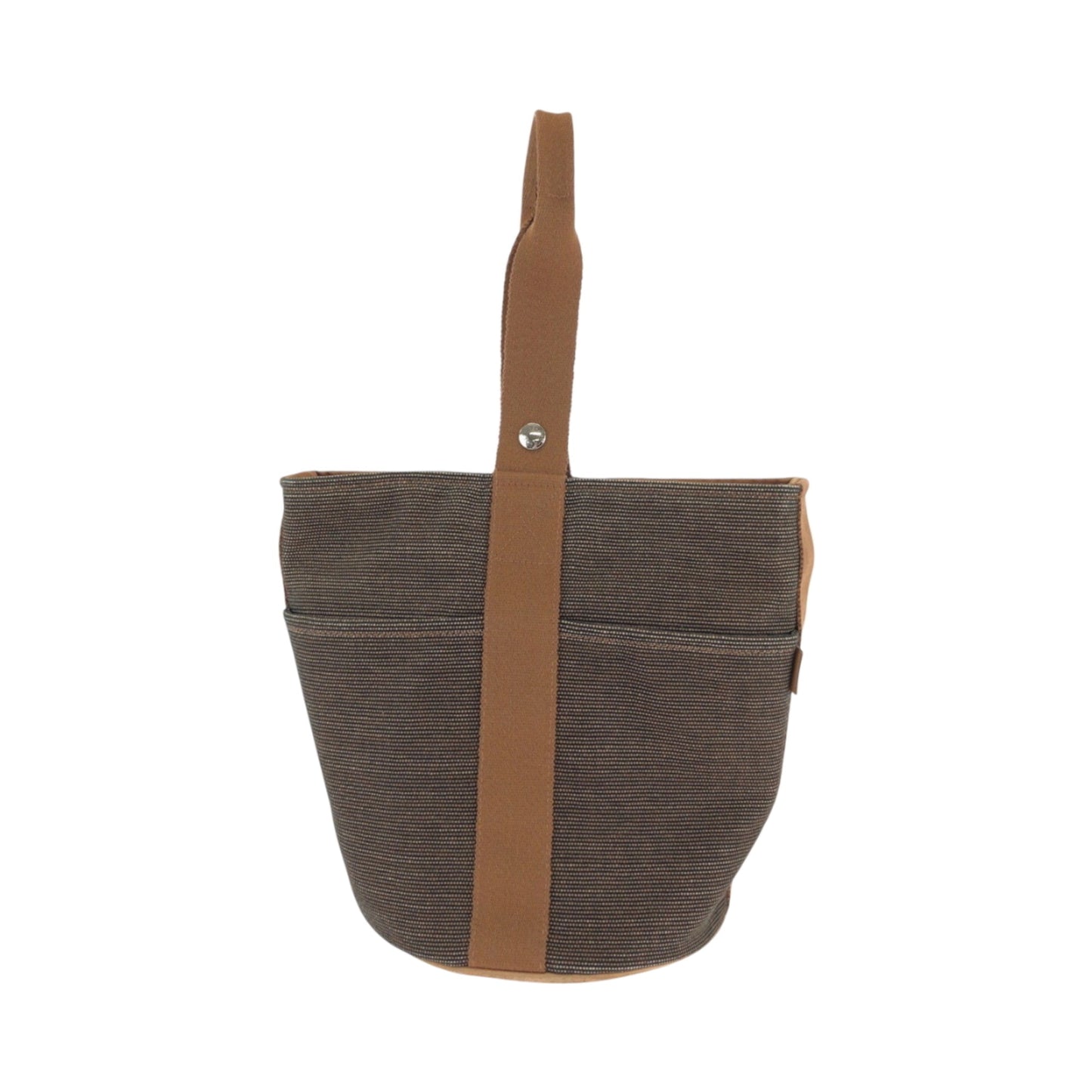 Hermes Brown Canvas Handbag ( )