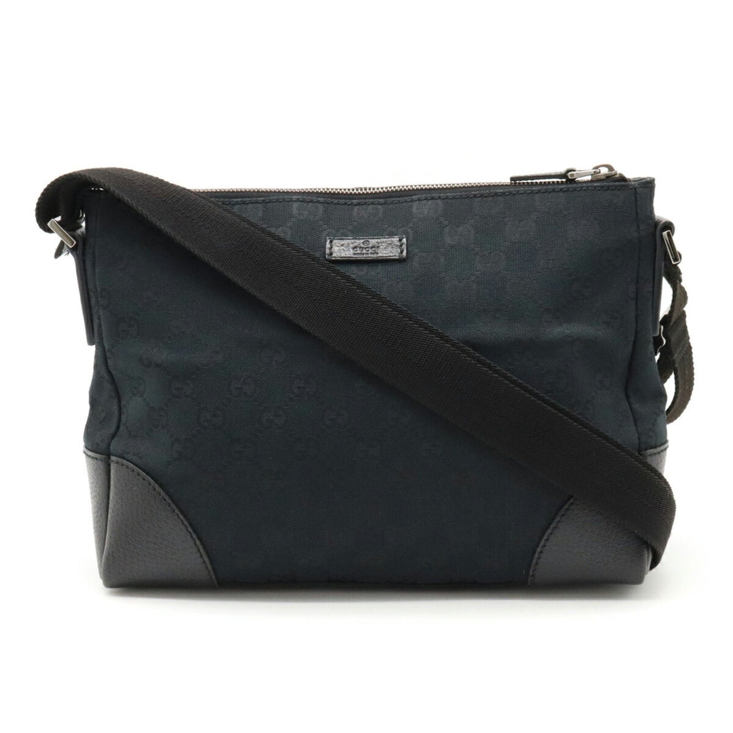 Gucci Leather Canvas Shoulder Bag