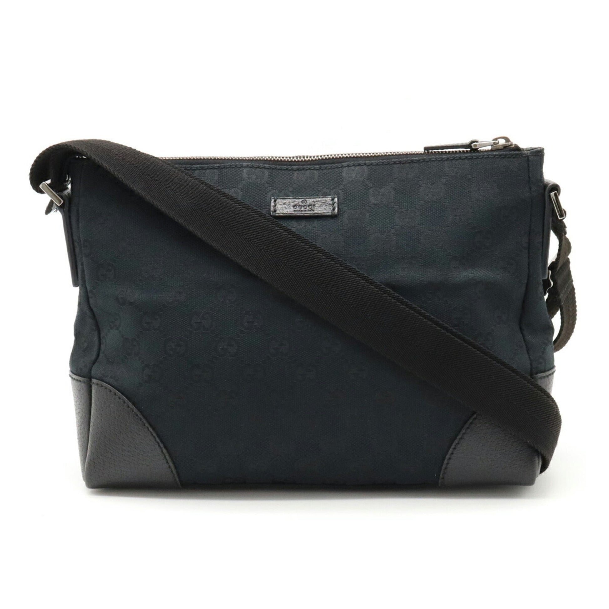 Gucci Leather Canvas Shoulder Bag
