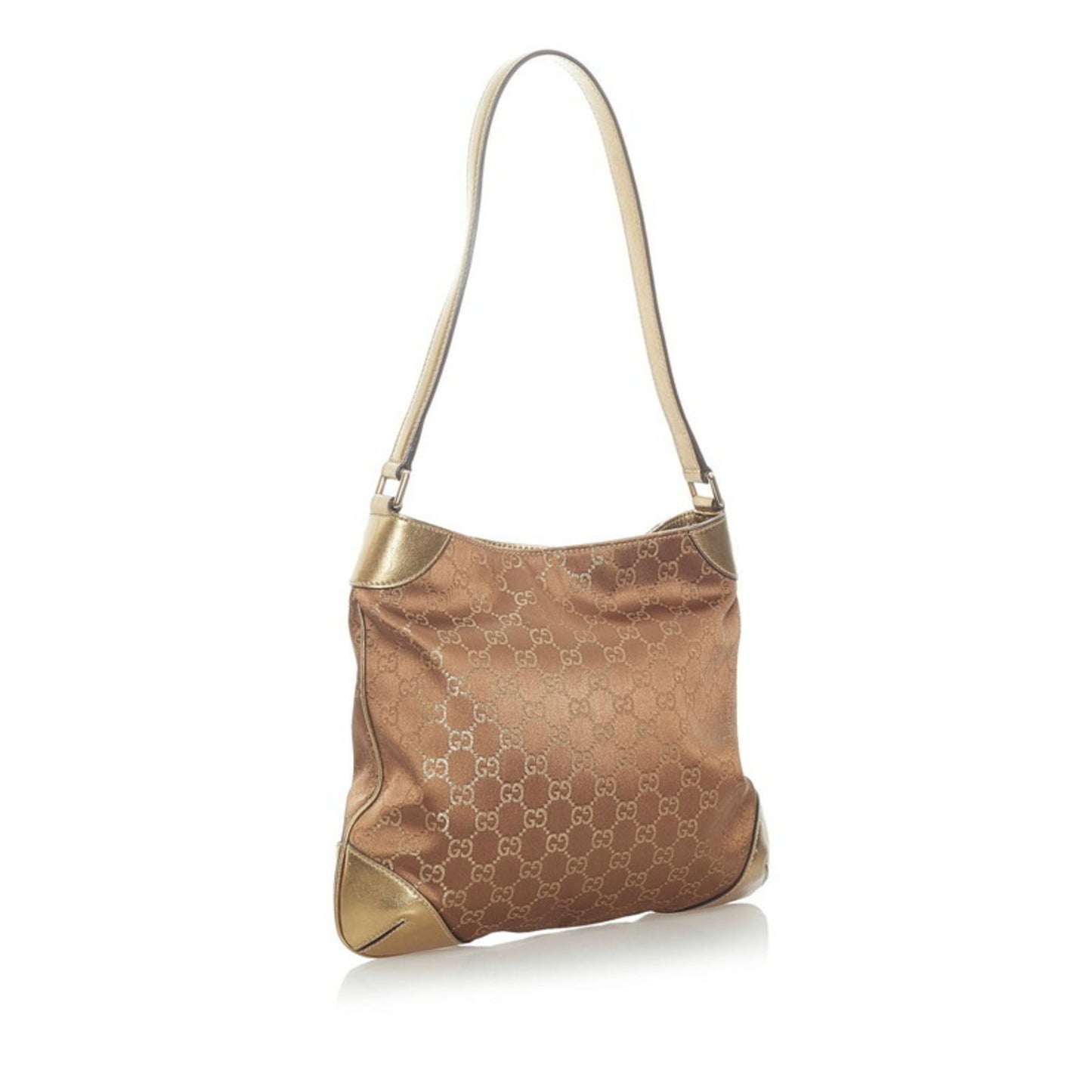 Gucci Lou Leather Canvas Shoulder Bag