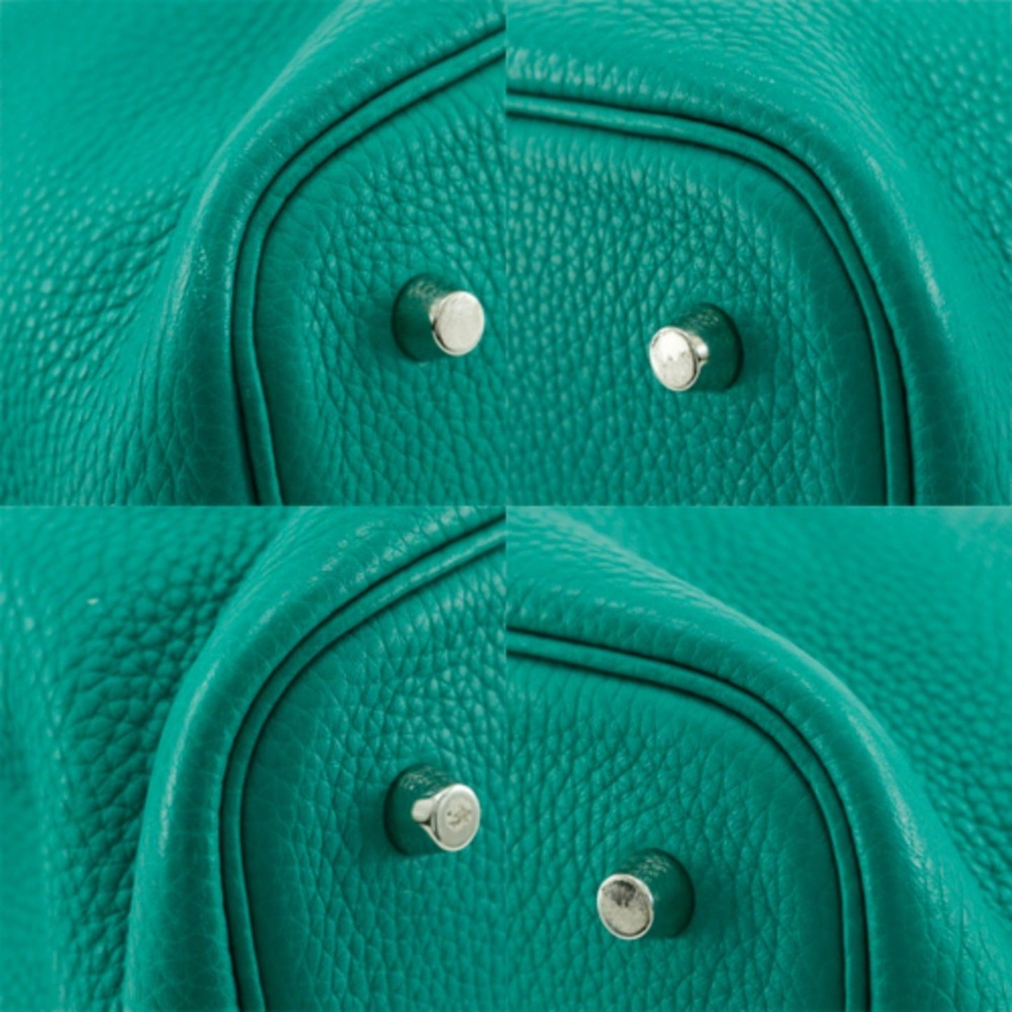 Hermes Green Taurillon Clemence Leather Handbag ( )