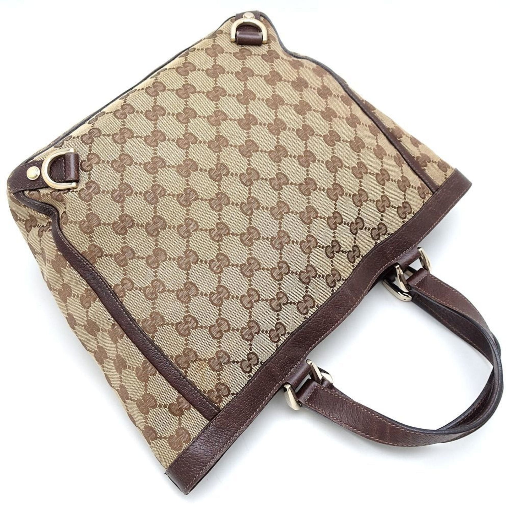 Gucci Leather Canvas Tote