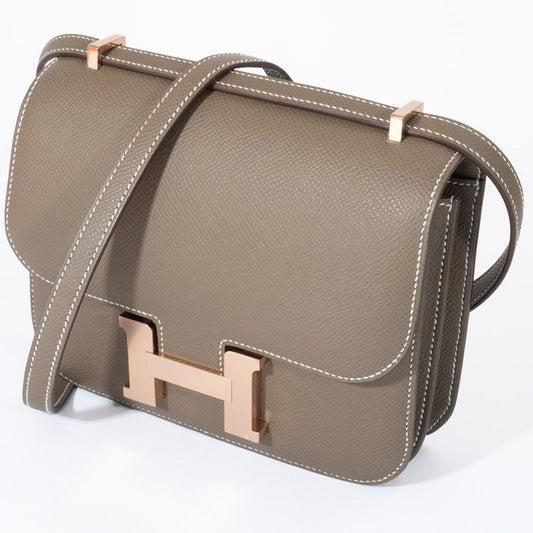 Hermes Constance Etoupe Gray Epsom Leather Shoulder Bag ( )