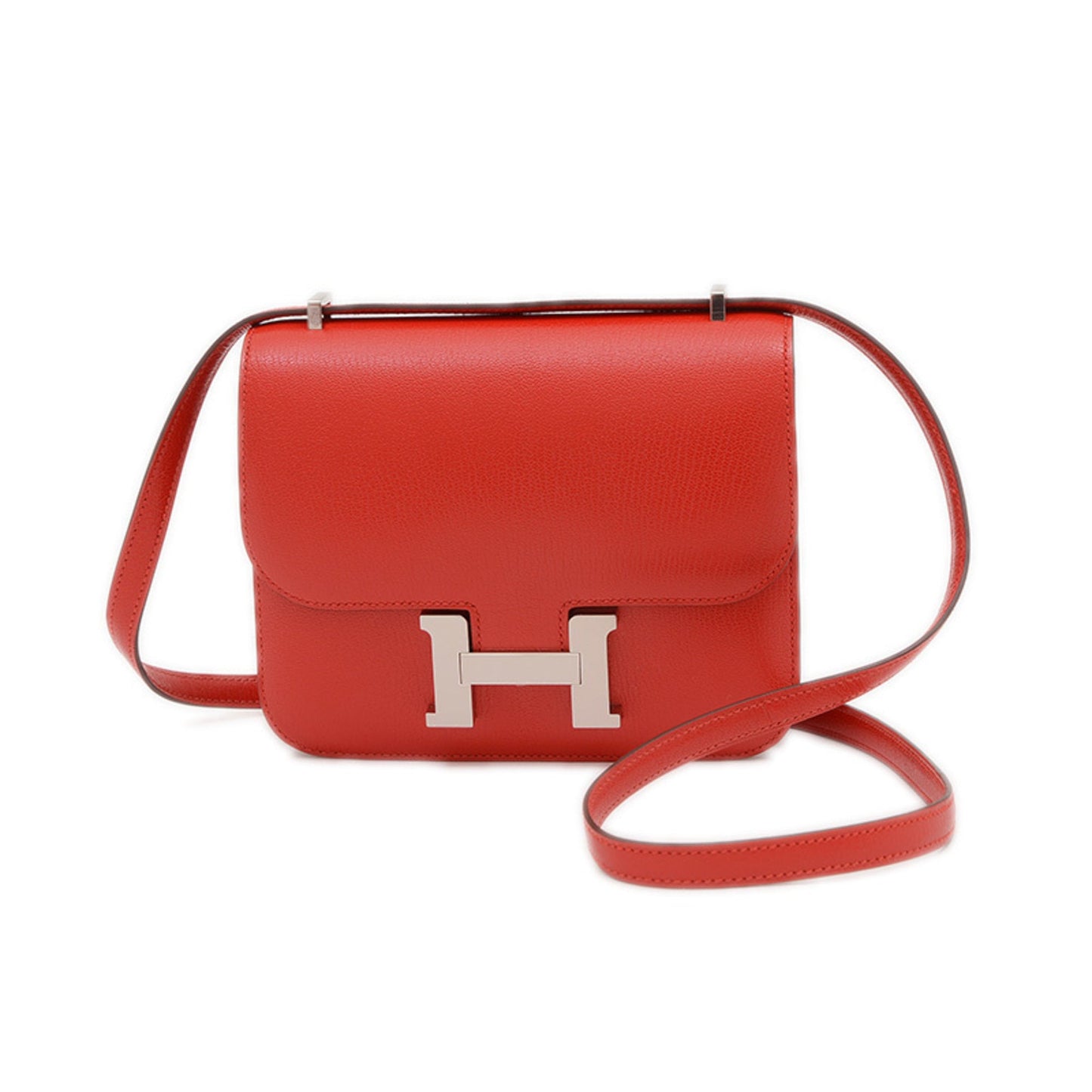 Hermes Constance Silver Chevre Leather Shoulder Bag ( )