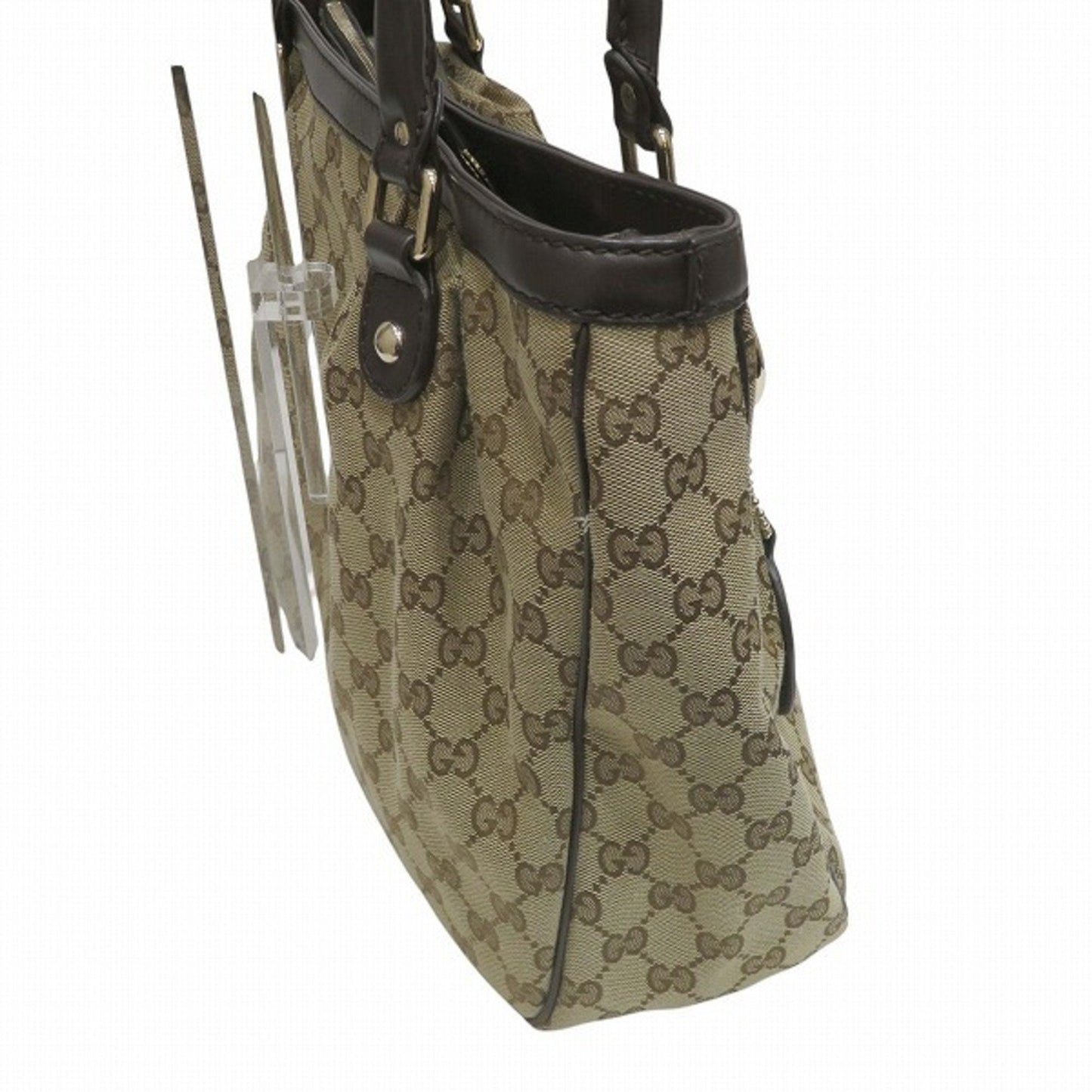 Gucci Leather Canvas Tote