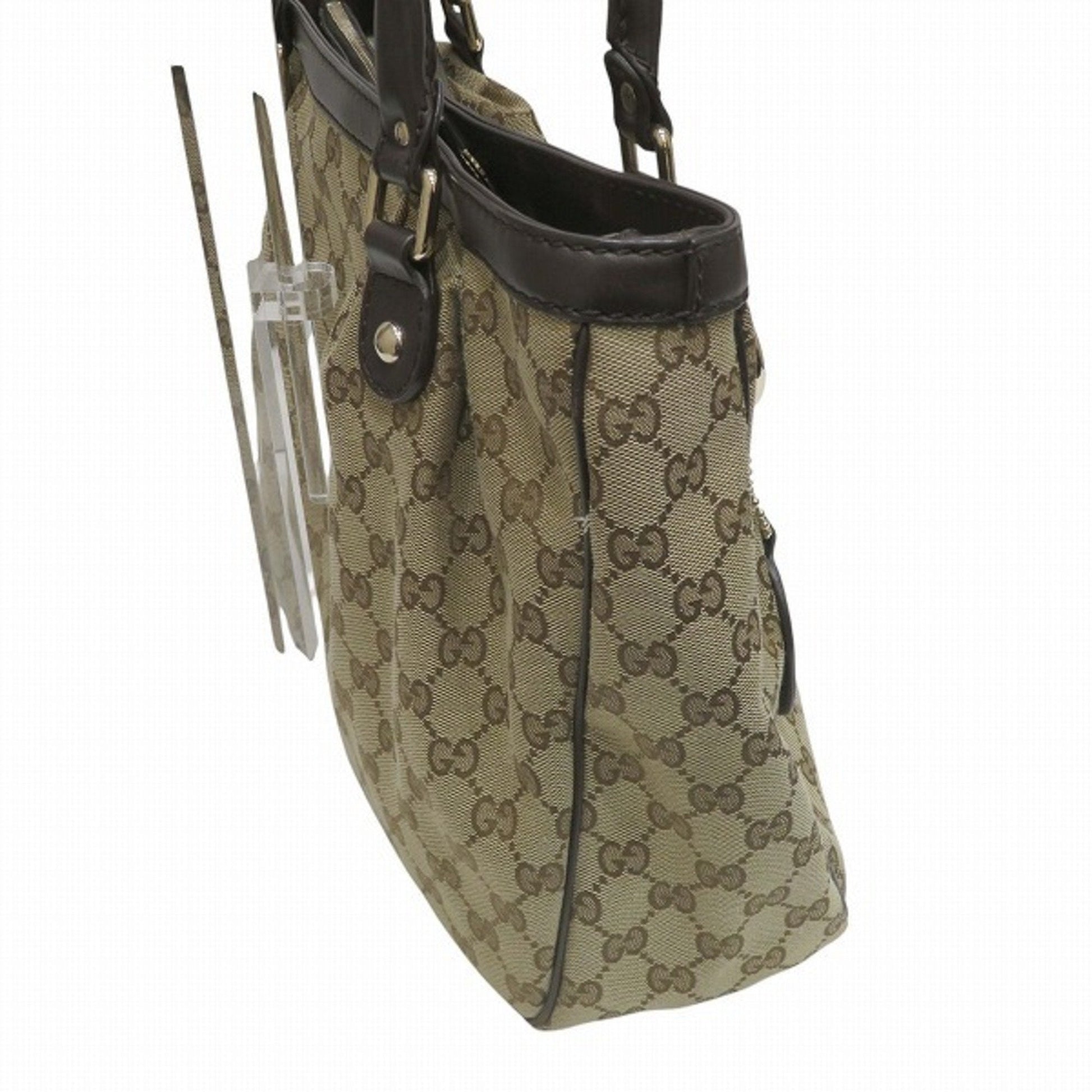 Gucci Leather Canvas Tote