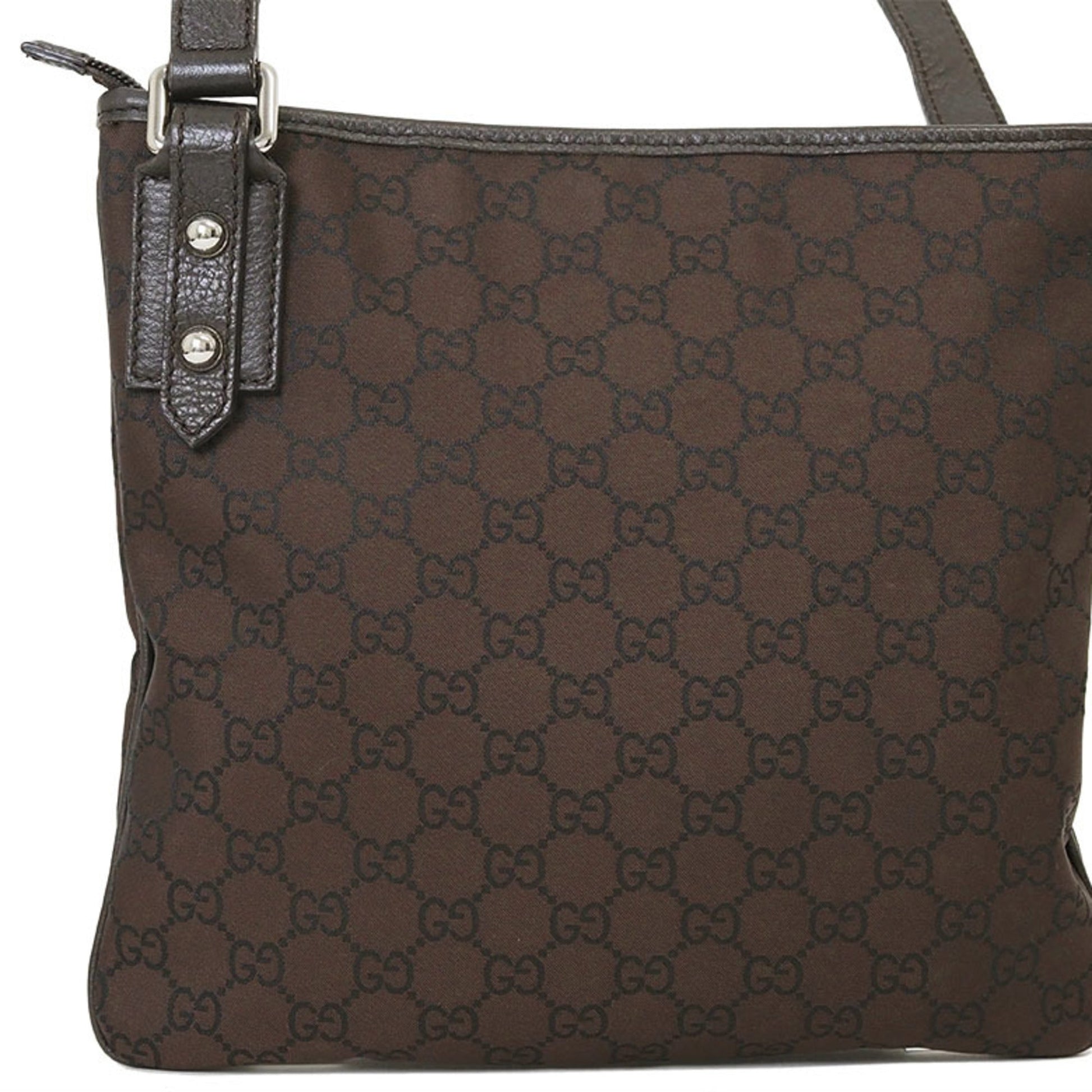 Gucci Nylon Leather Shoulder Bag