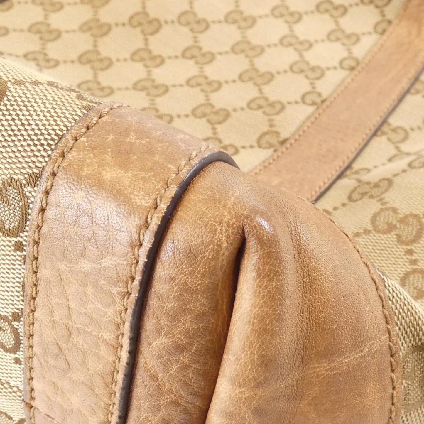Gucci Leather Canvas Tote