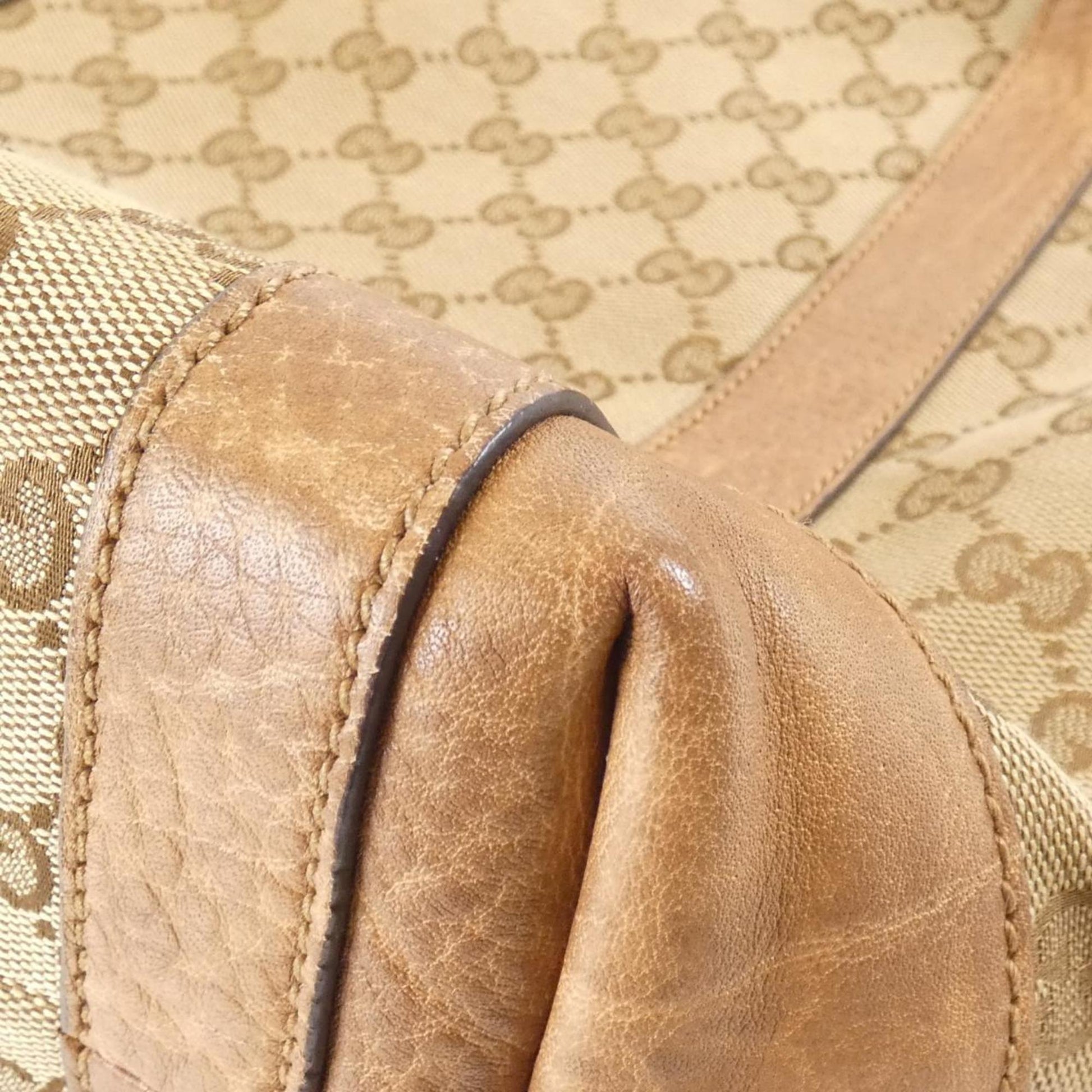 Gucci Leather Canvas Tote
