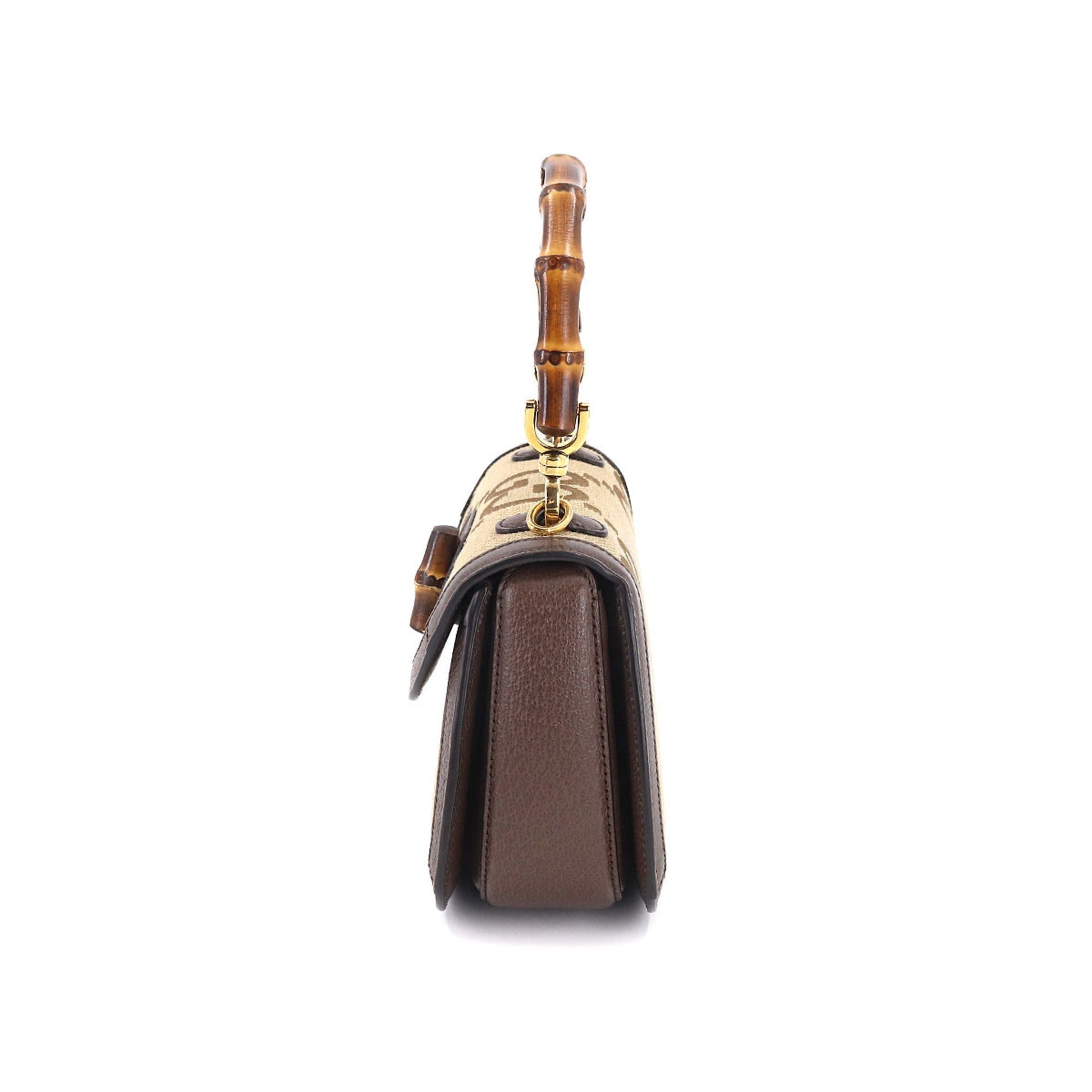 Gucci Lou Leather Canvas Shoulder Bag