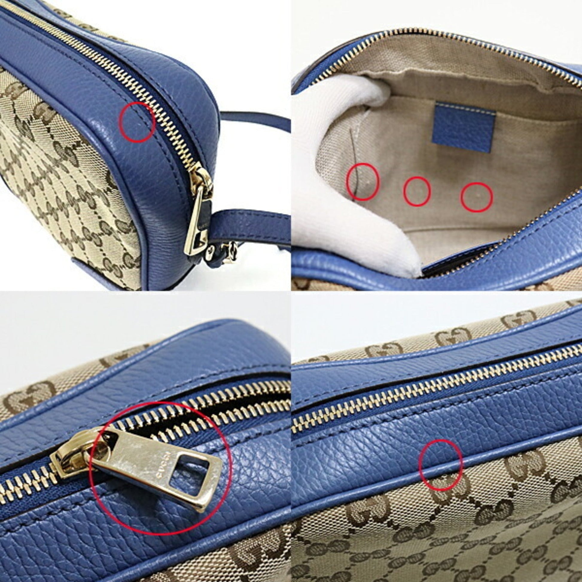 Gucci Lou Leather Canvas Shoulder Bag