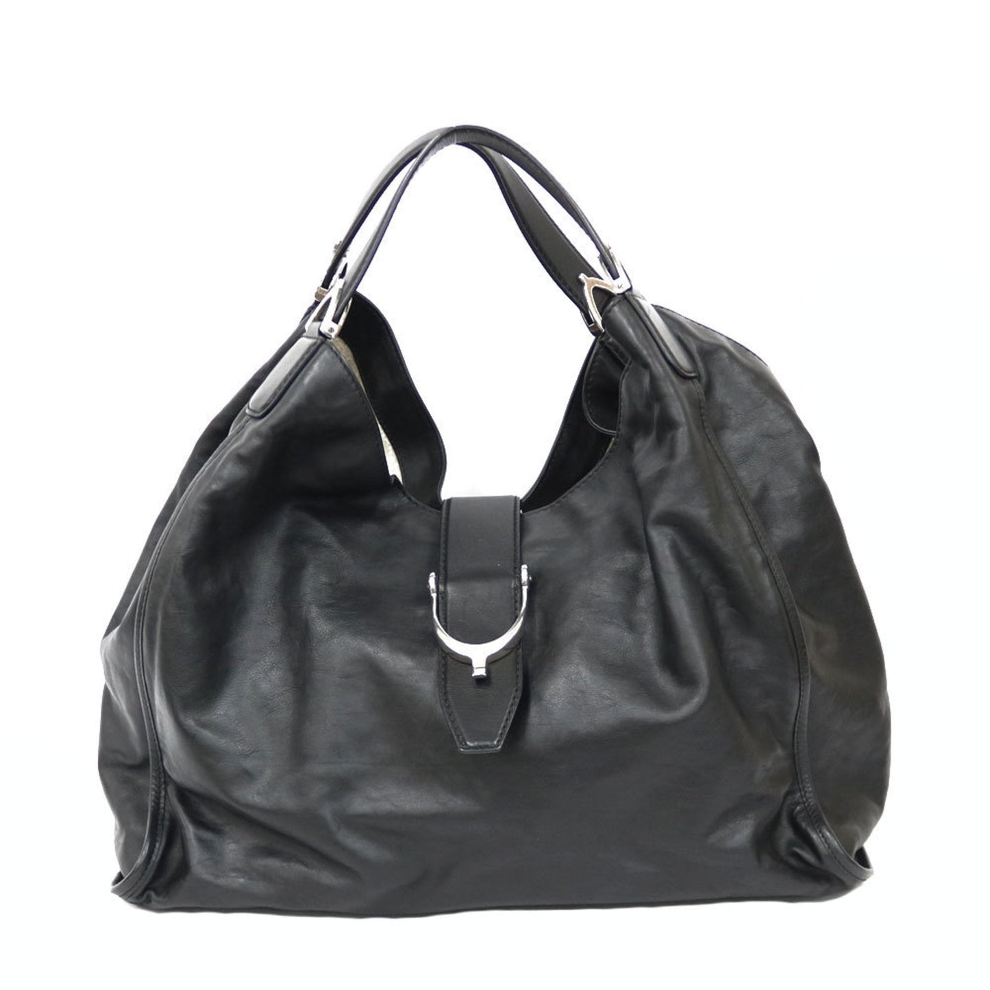 Gucci Black Leather Shoulder Bag Style 7