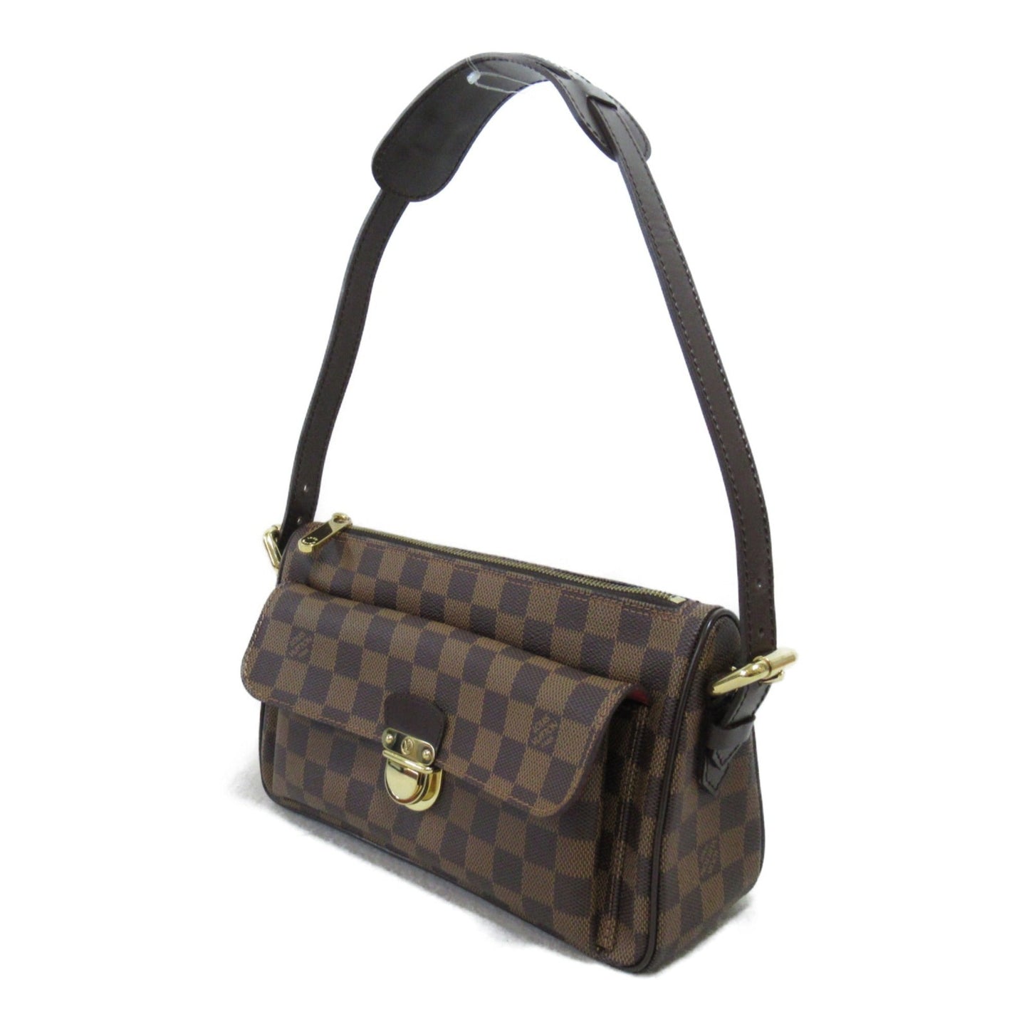 LOUIS VUITTON Ravello GM Shoulder Bag Brown Ebene Damier PVC coated canvas