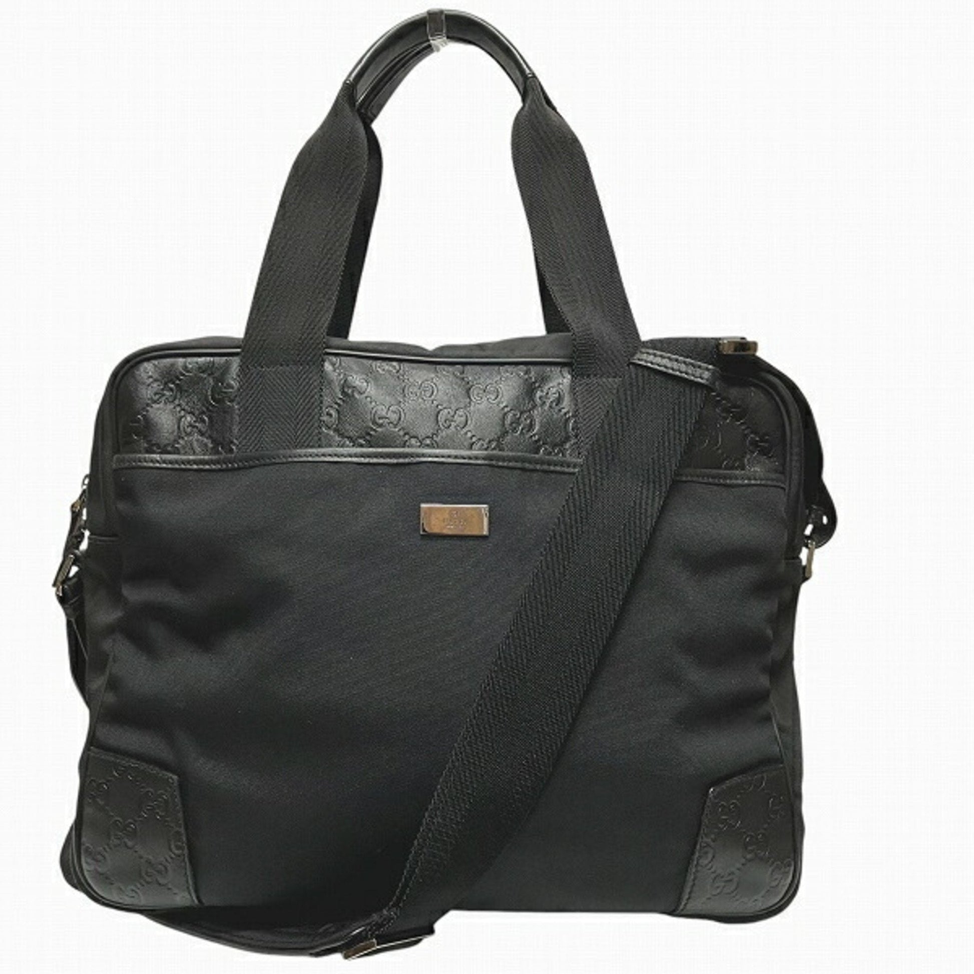 Gucci Nylon Leather Shoulder Bag
